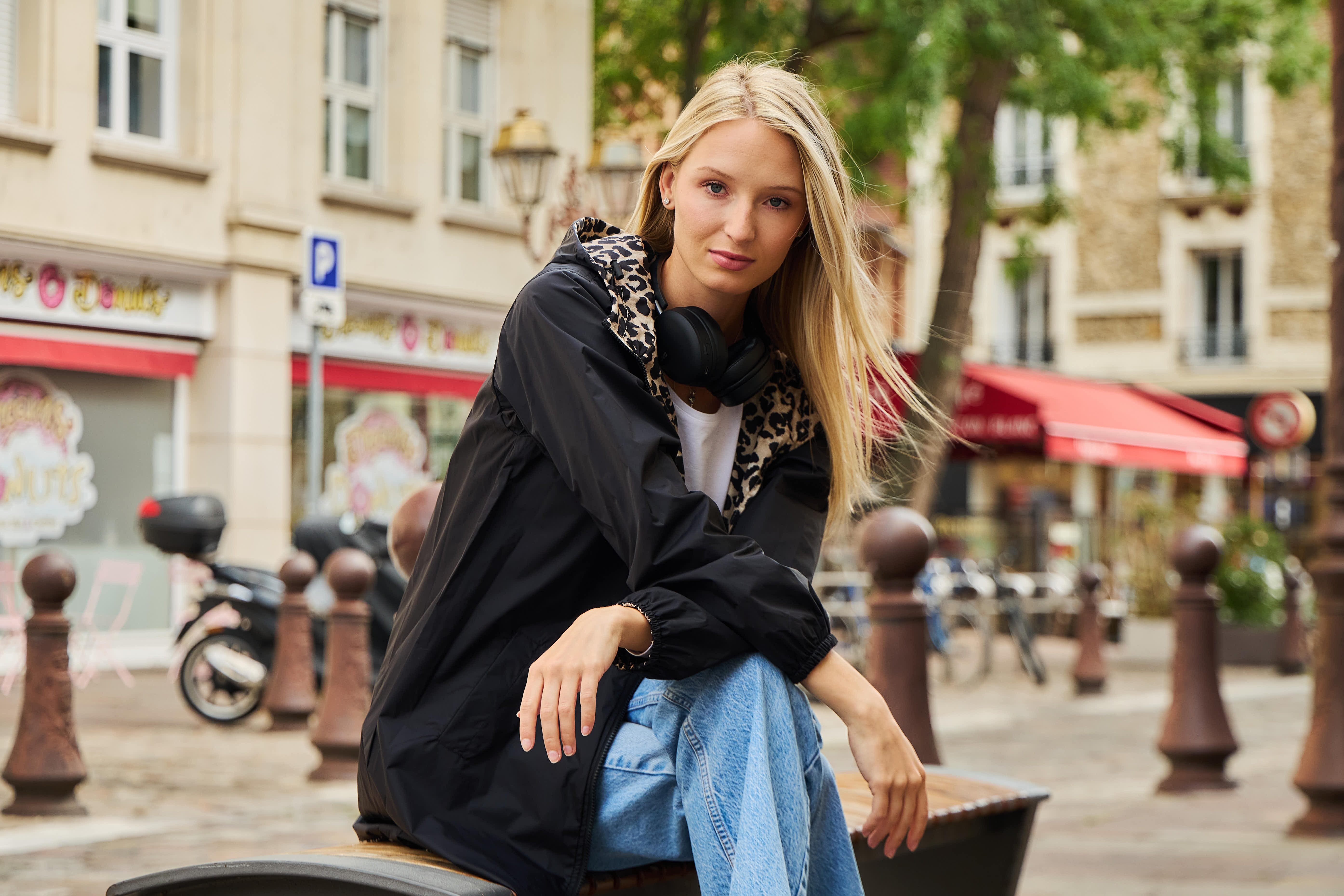 parka réversible Escandelle à motifs léopard
