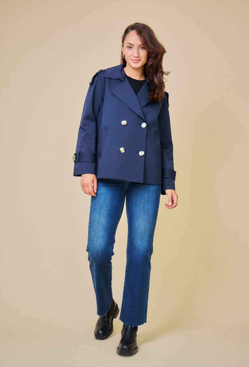 CHARLIZE - Gabardina corta impermeable