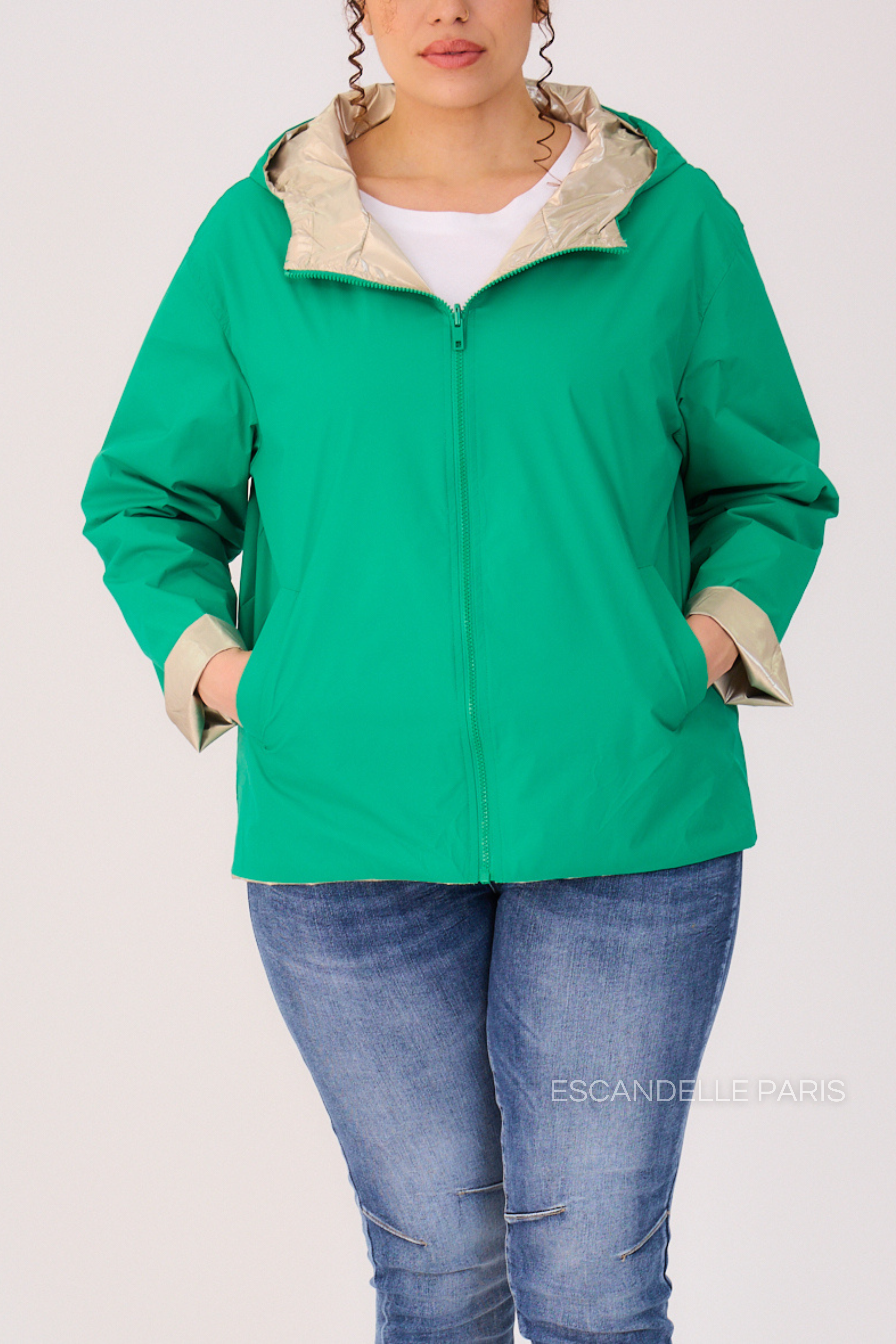 ABRIL - Parka corta reversible