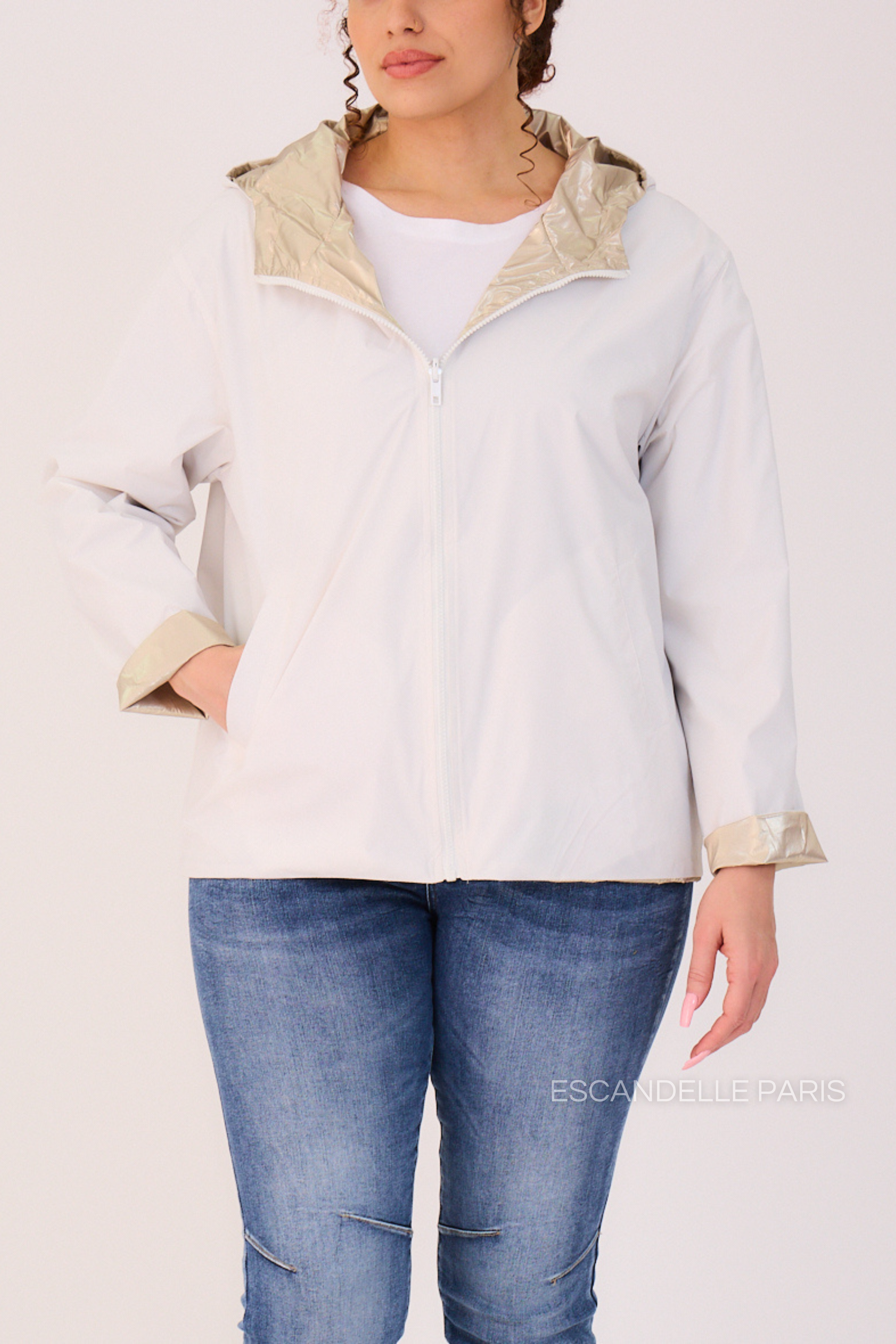 ABRIL - Parka corta reversible