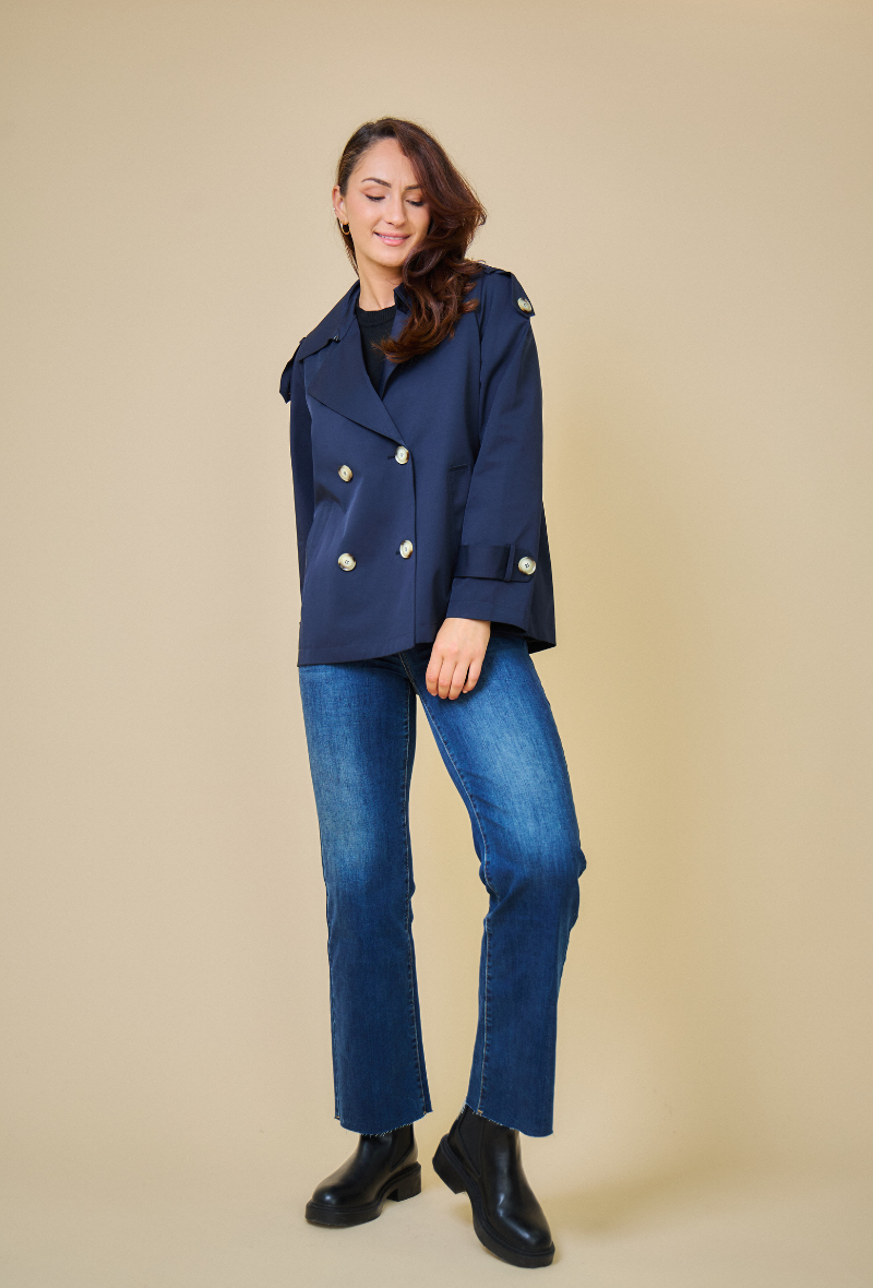 CHARLIZE - Gabardina corta impermeable