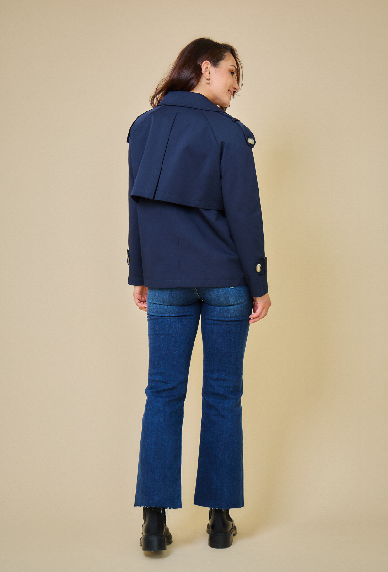 CHARLIZE - Gabardina corta impermeable