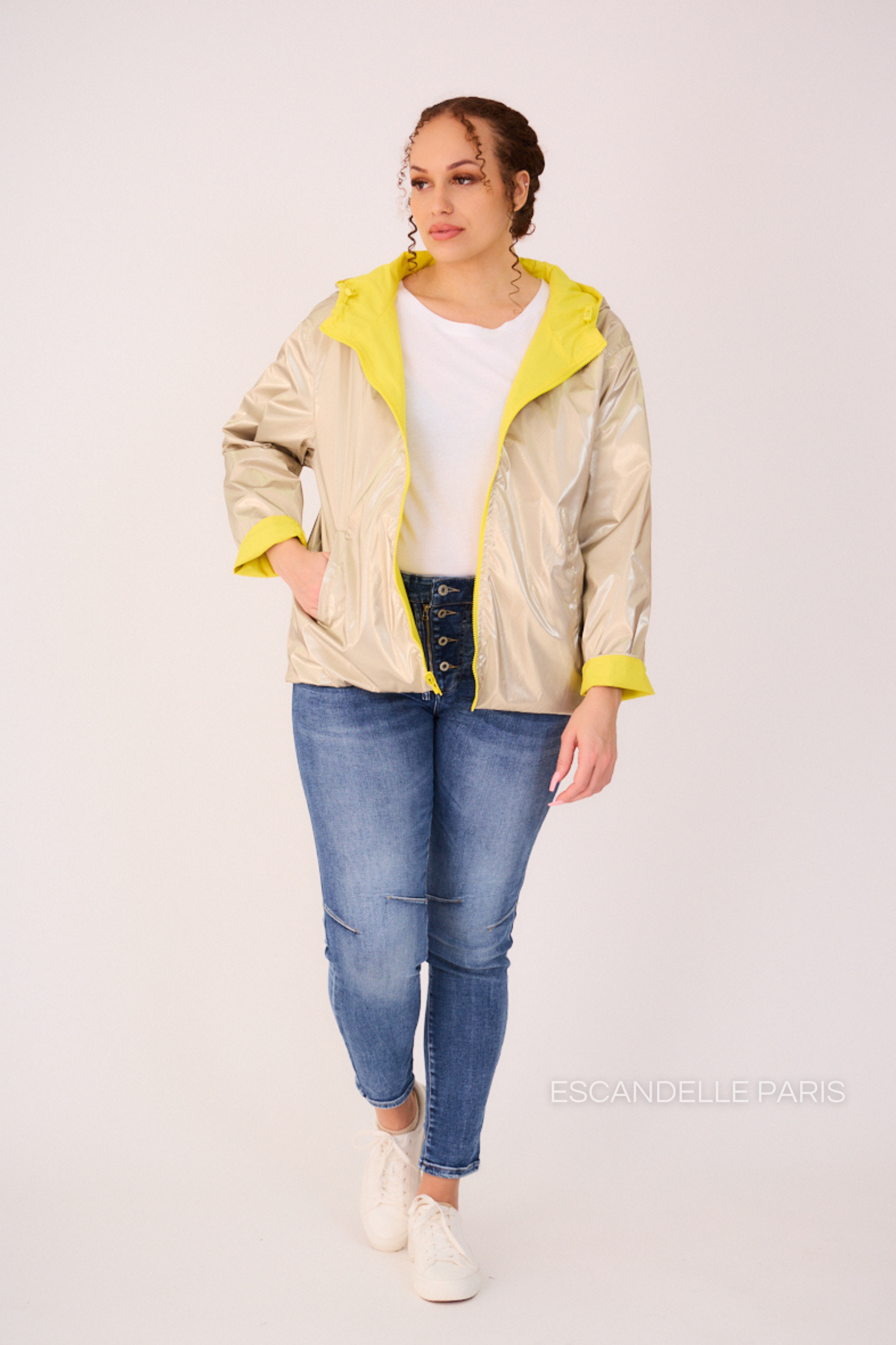 ABRIL - Parka corta reversible