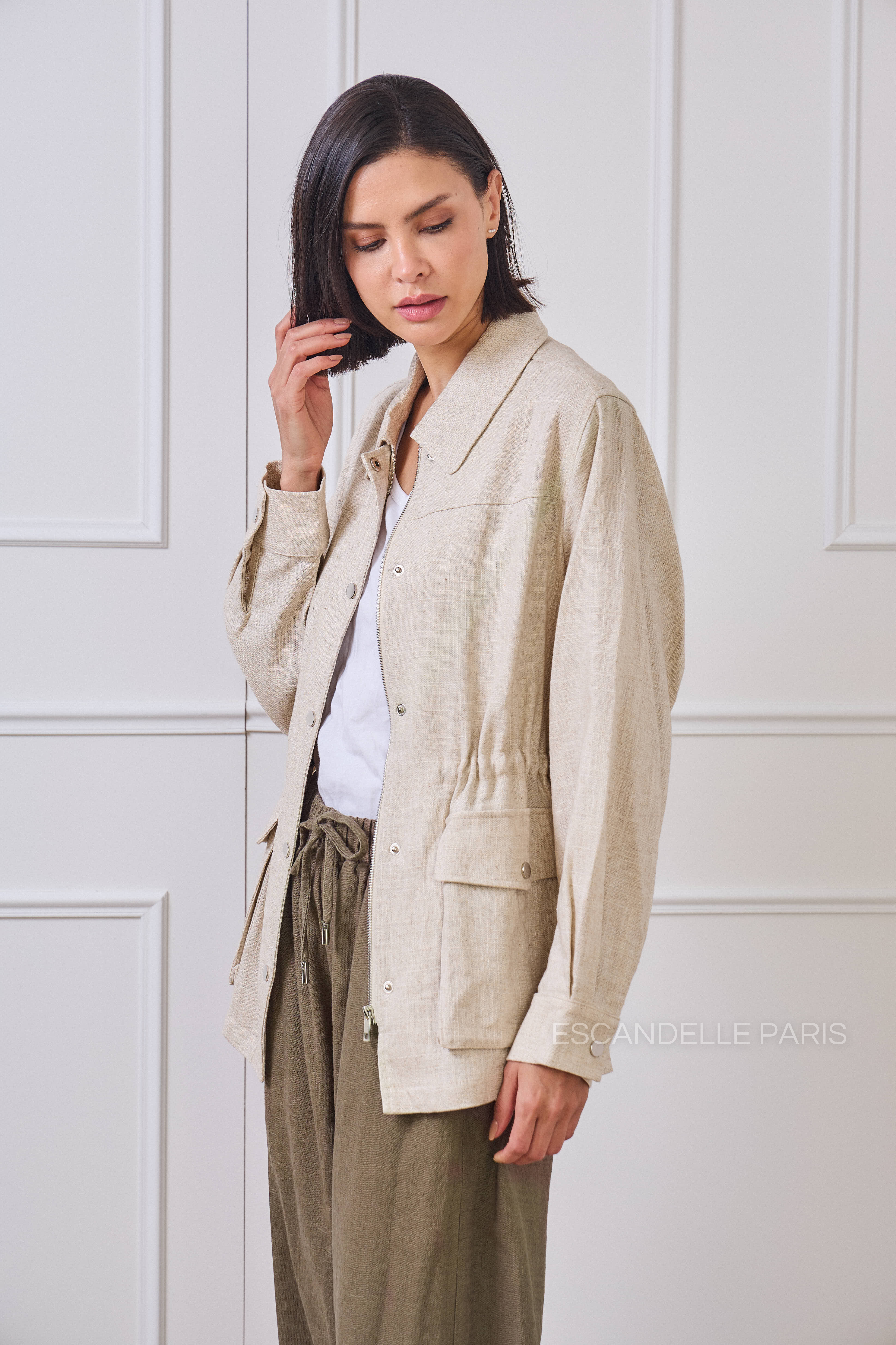 RONY - Linen jacket with drawstrings