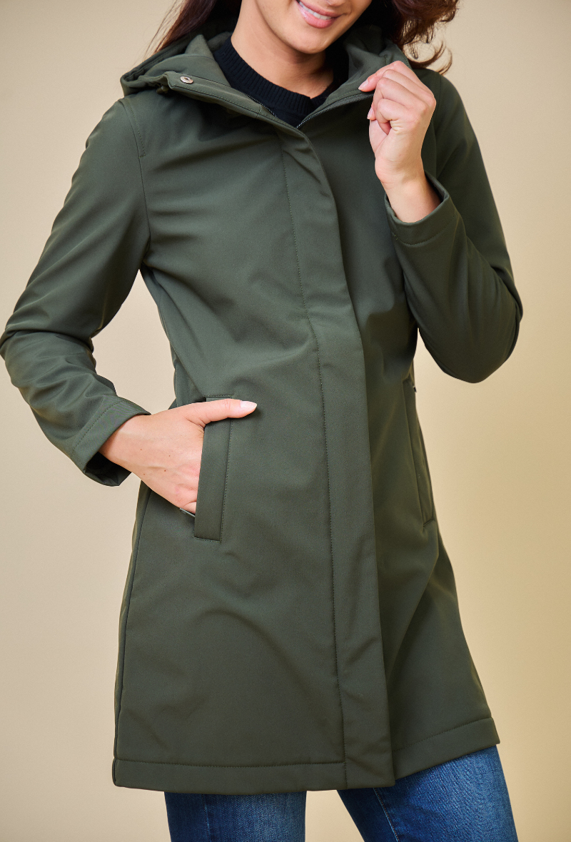 SIENA - Parka Softshell impermeable de longitud media