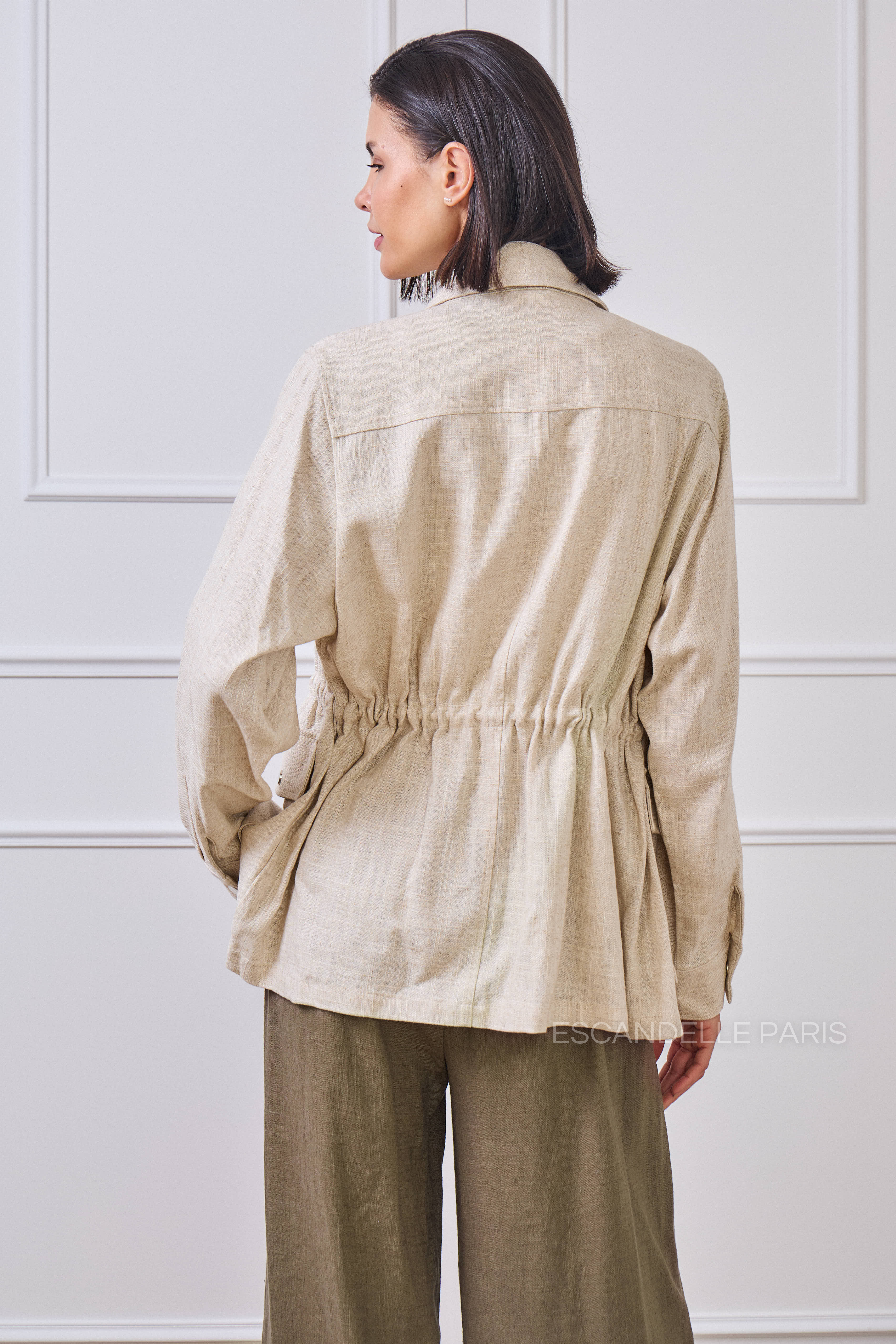 RONY - Linen jacket with drawstrings