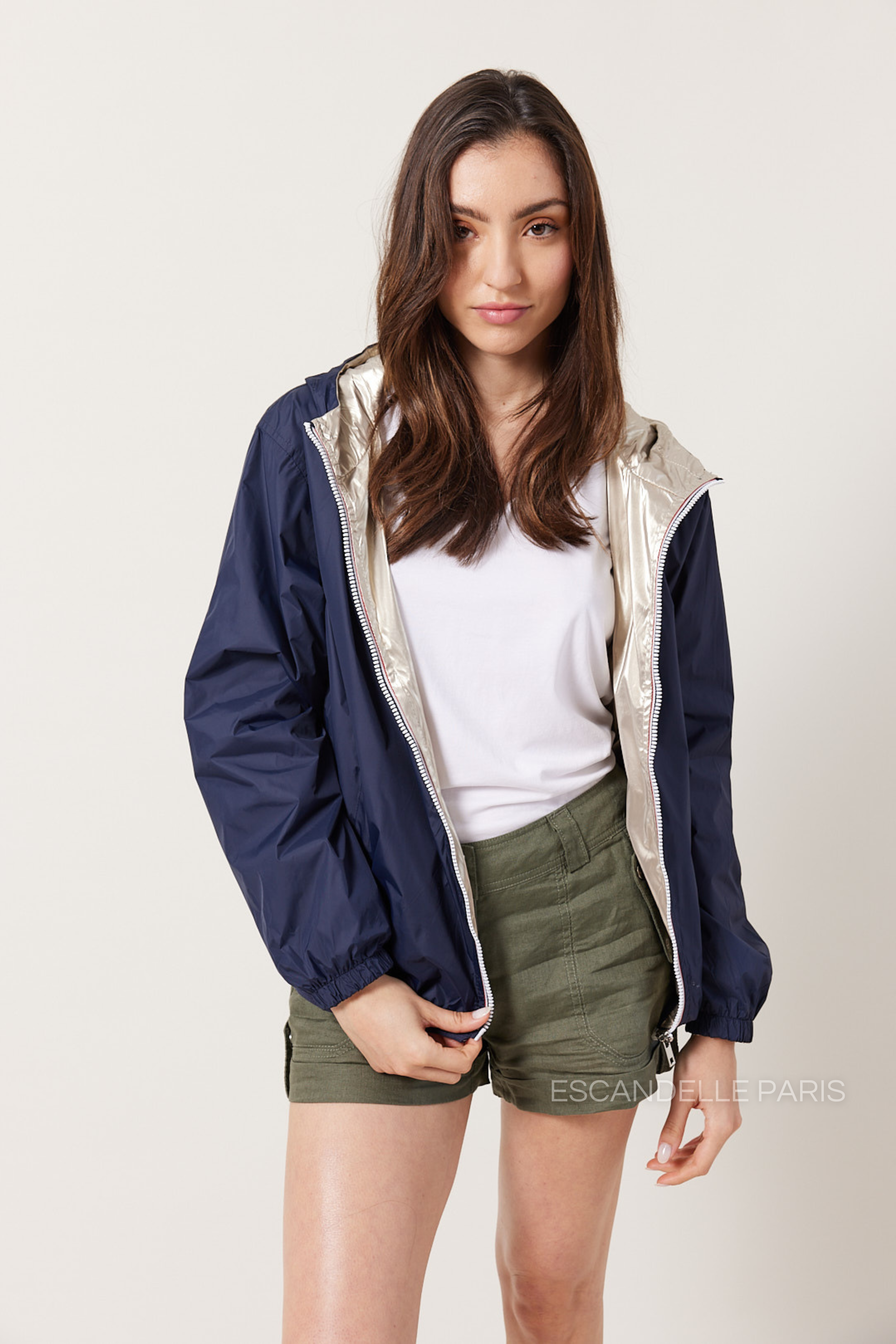 NAÉ - Parka corta impermeable reversible