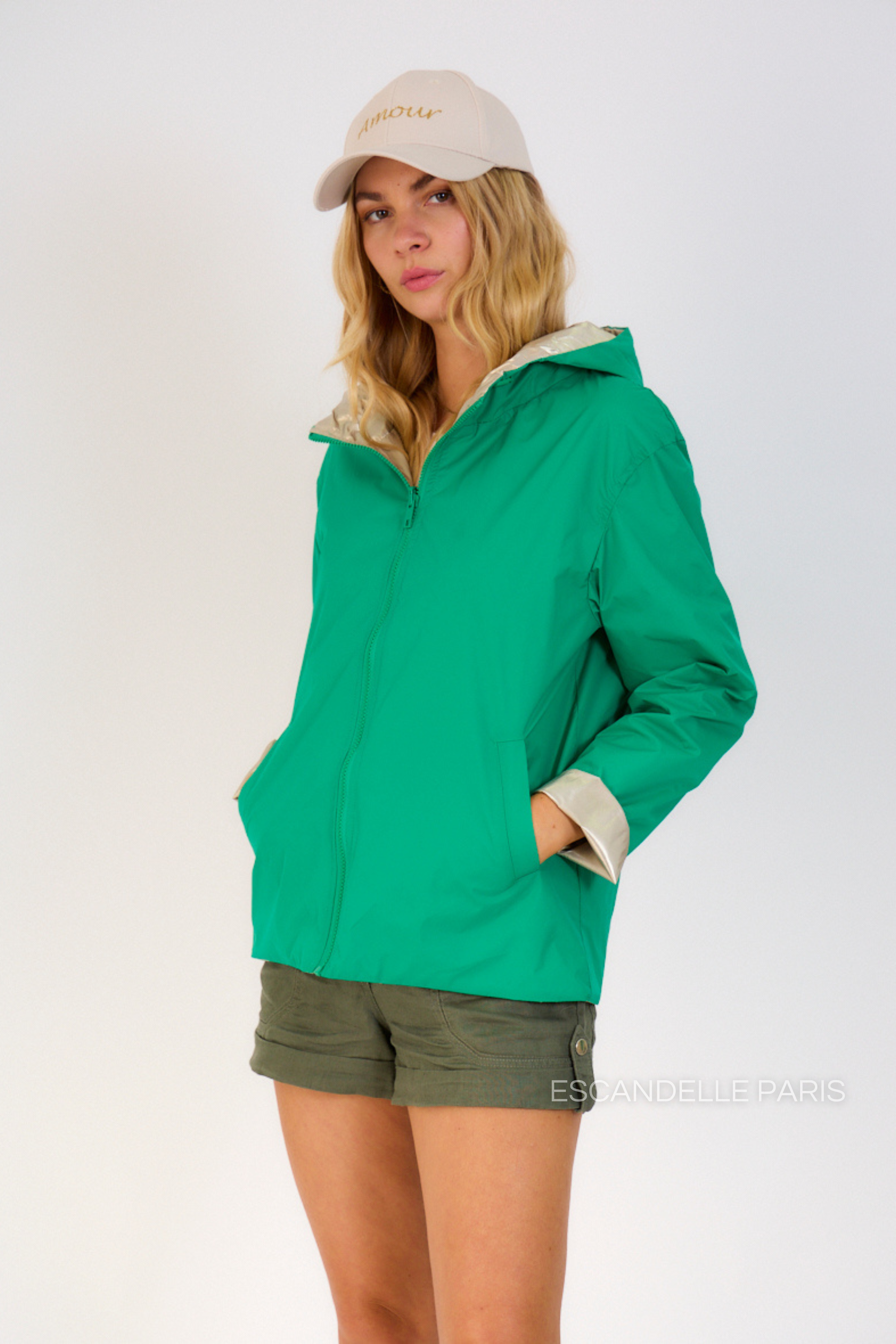 ABRIL - Parka corta reversible