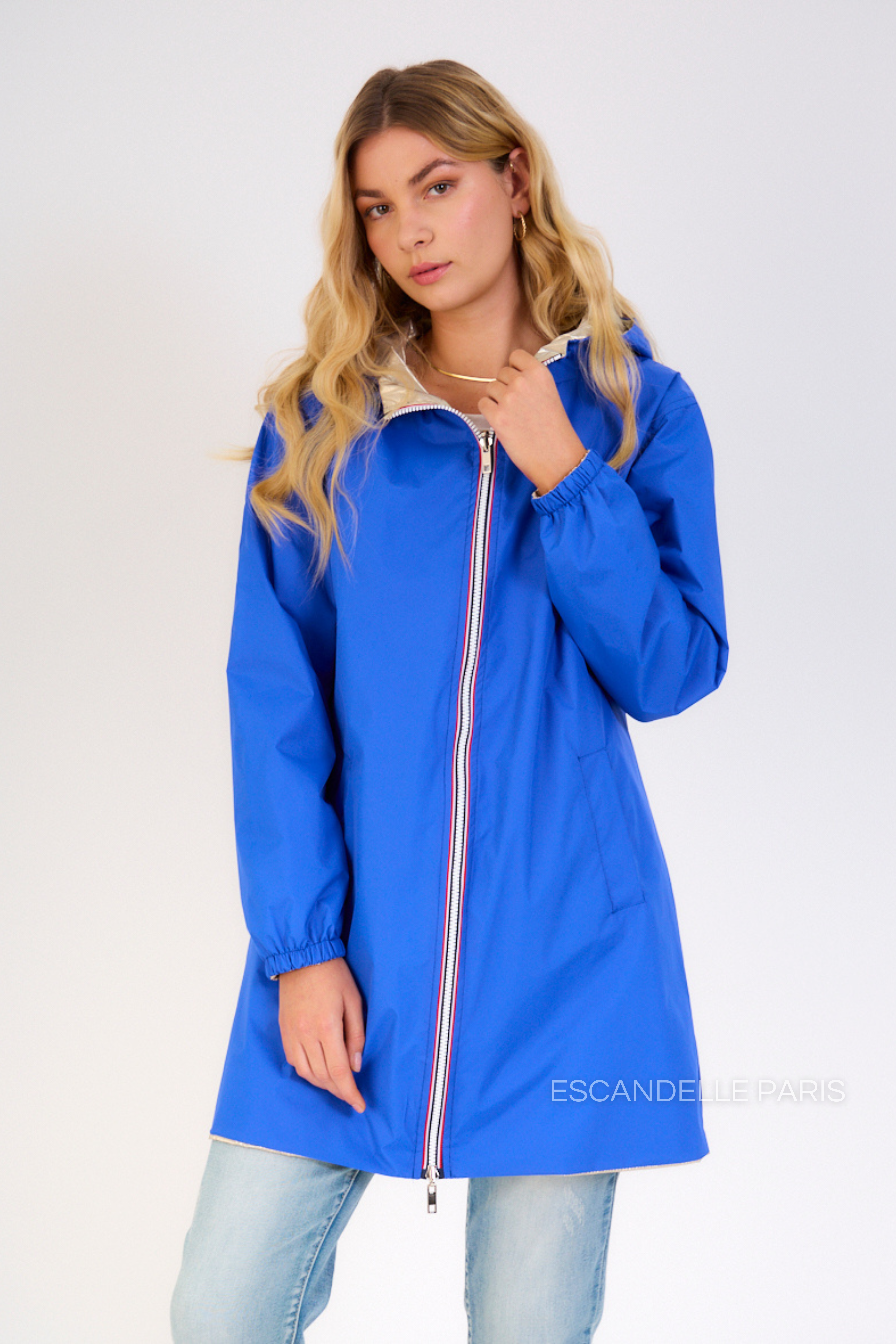 PARIS - Parka impermeable y reversible de longitud media