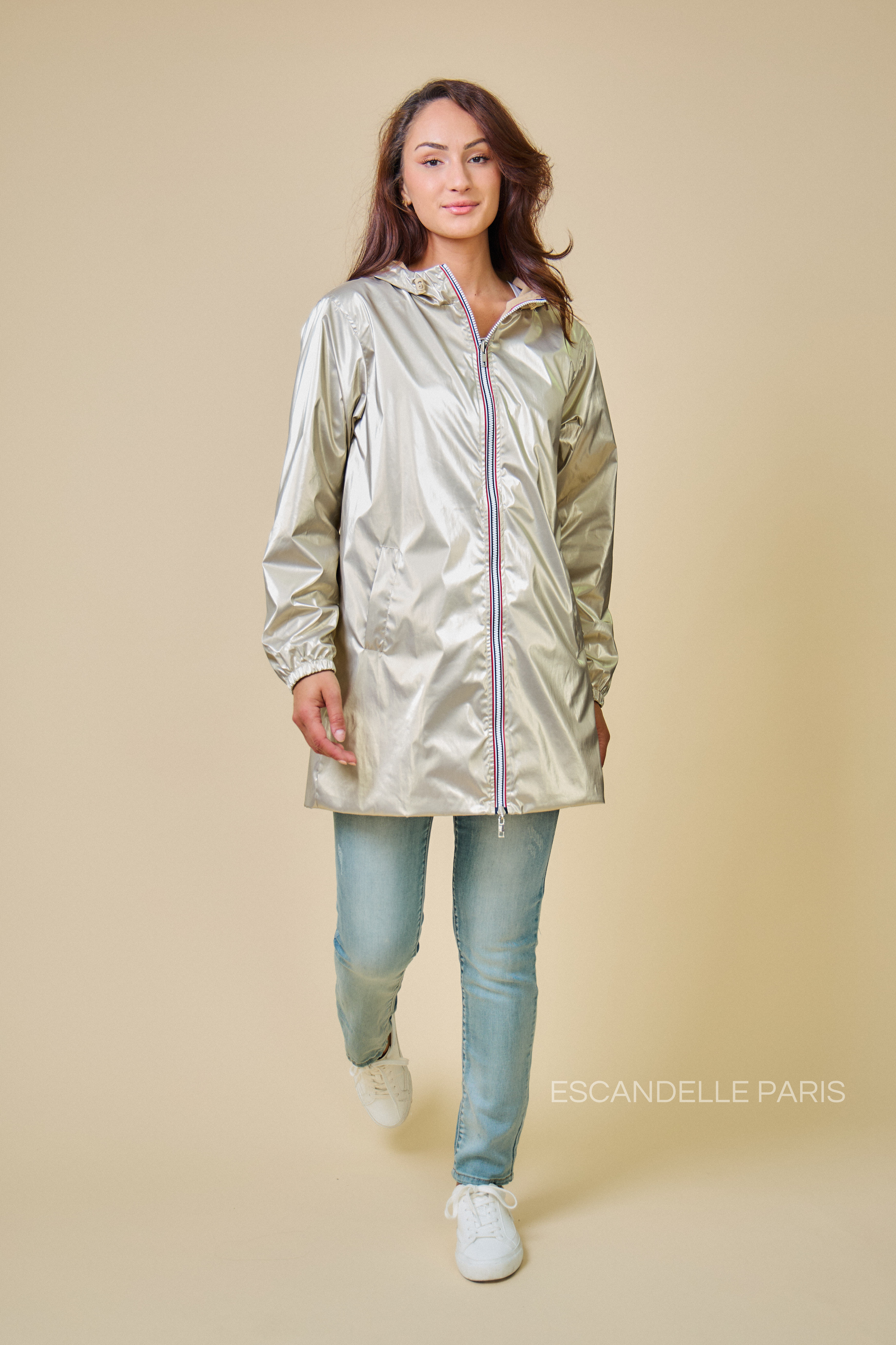 PARIS - Parka impermeable y reversible de longitud media