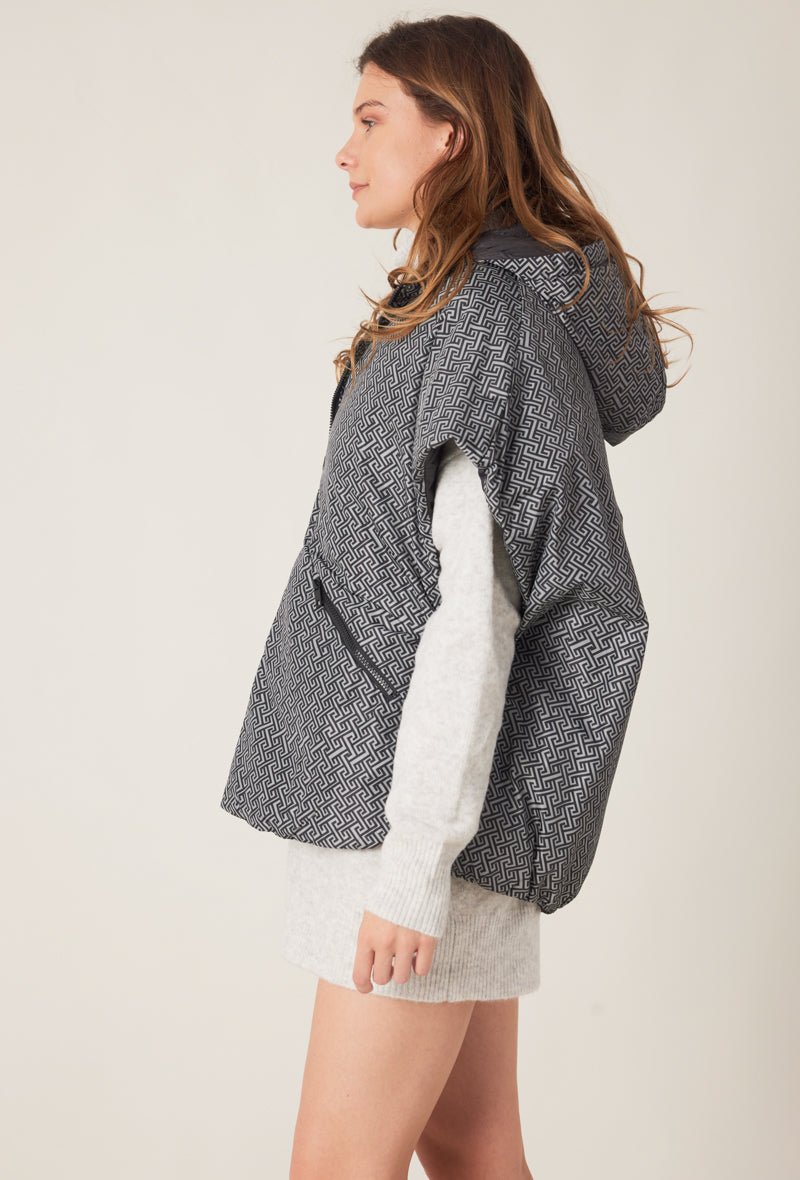 NORA - Doudoune Gris - Escandelle (Vue de profil gauche)
#couleur_gris