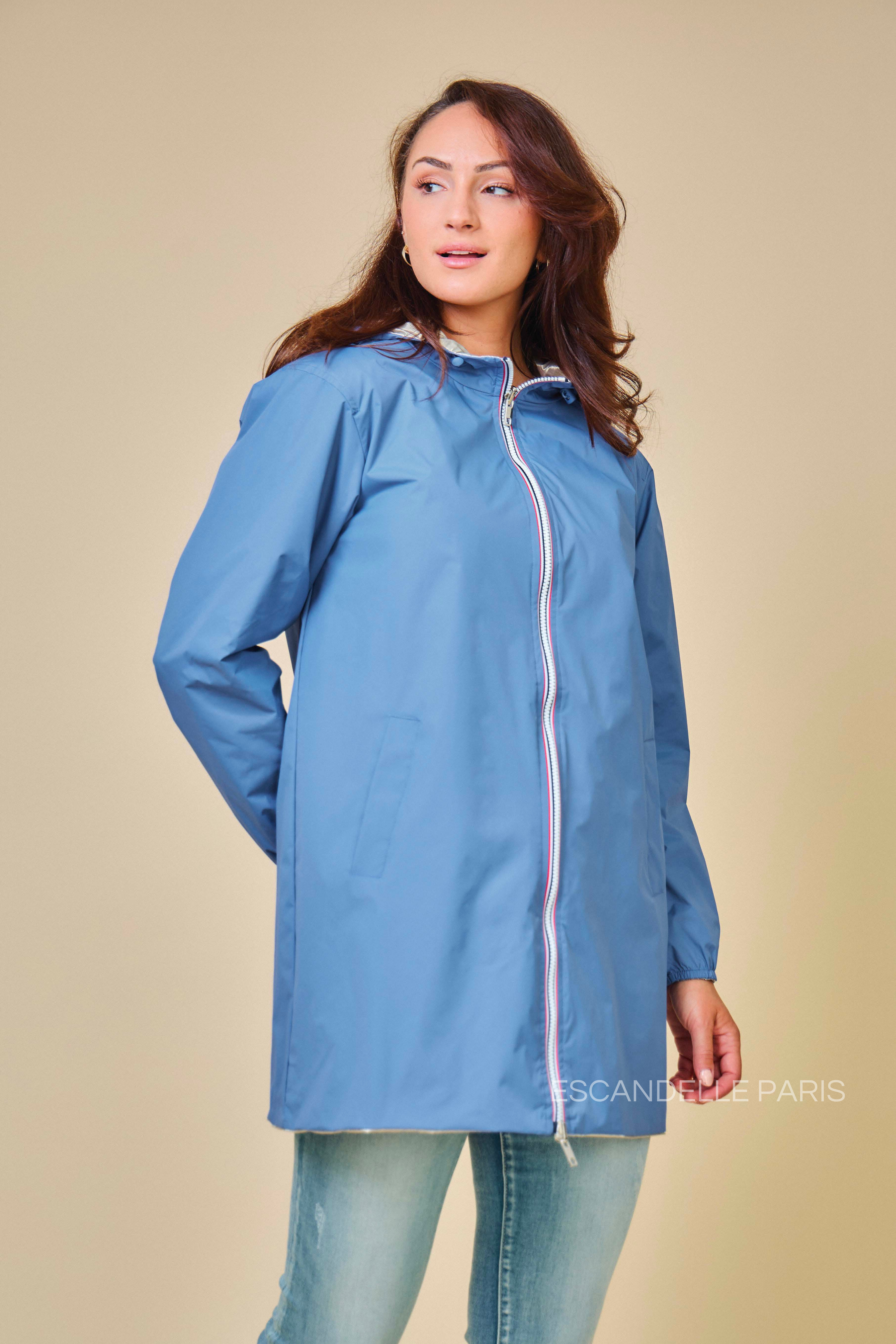PARIS - Parka impermeable y reversible de longitud media