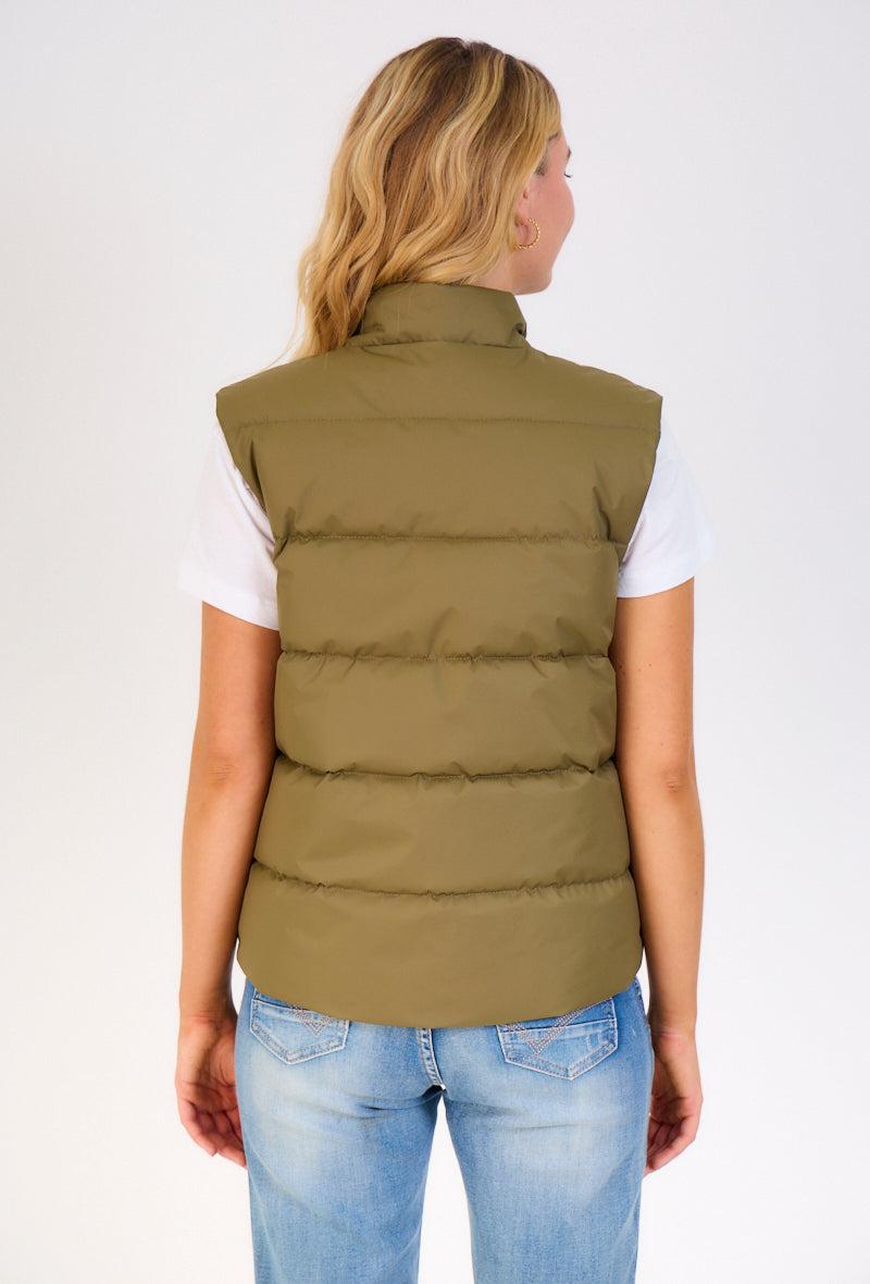 Gilet sans manches matelassé kaki