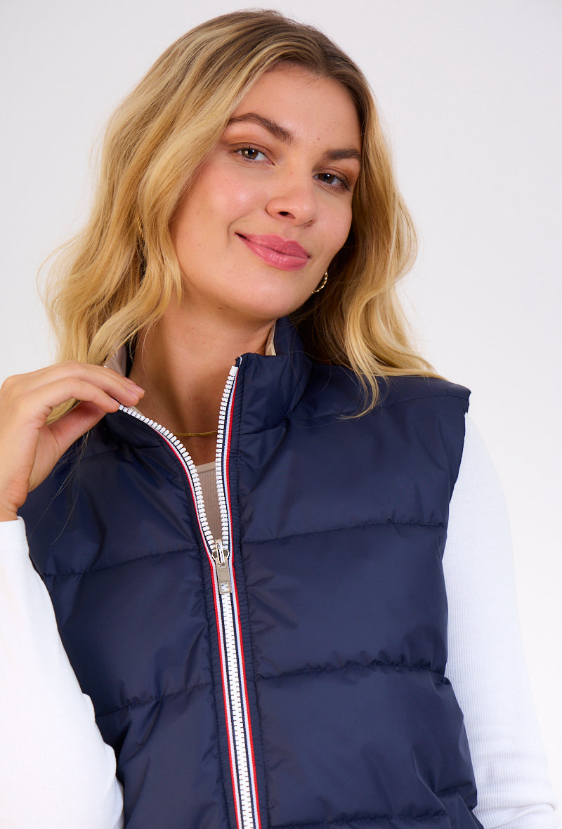 Gilet sans manches matelassé marine