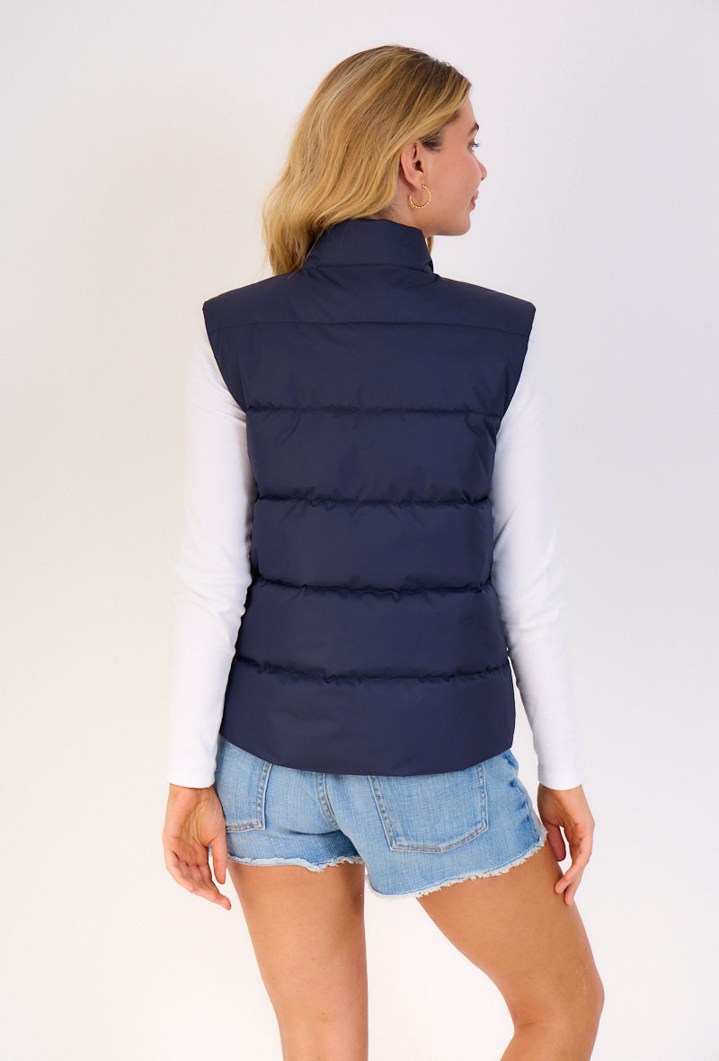 Gilet sans manches matelassé marine