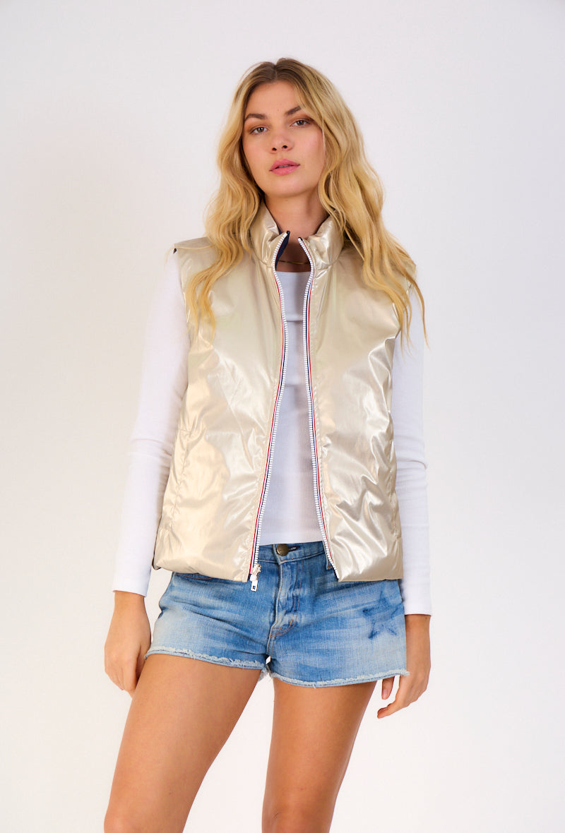 Gilet sans manches matelassé marine