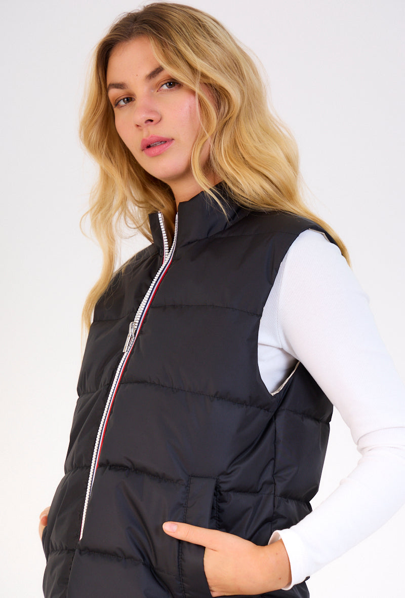 Gilet sans manches matelassé noir