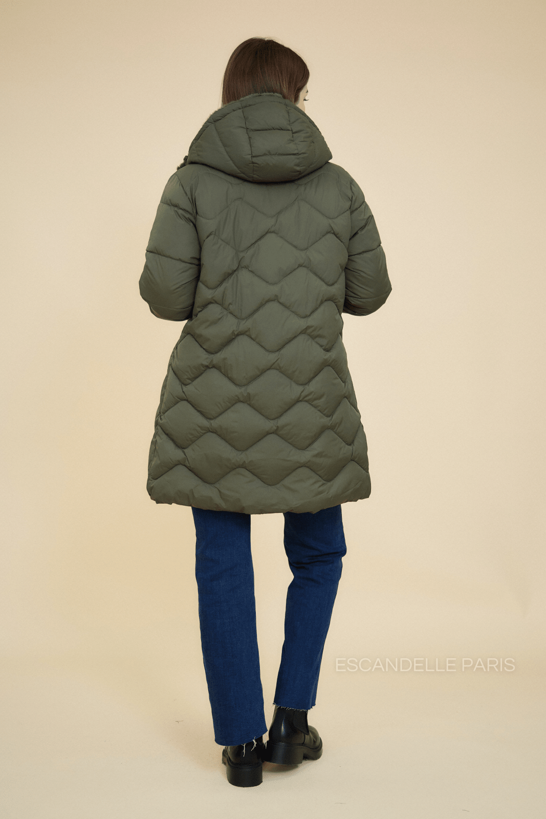 BILLIE - Doudoune Kaki - Escandelle (Vue de dos)
#couleur_kaki