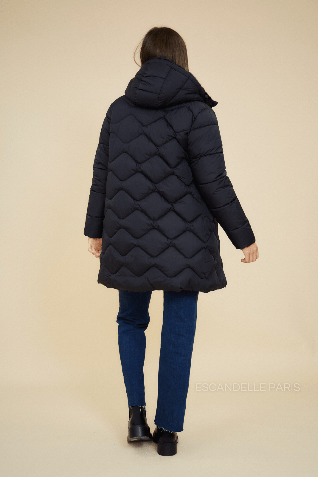 BILLIE - Doudoune Noir - Escandelle (Vue de dos)
#couleur_noir