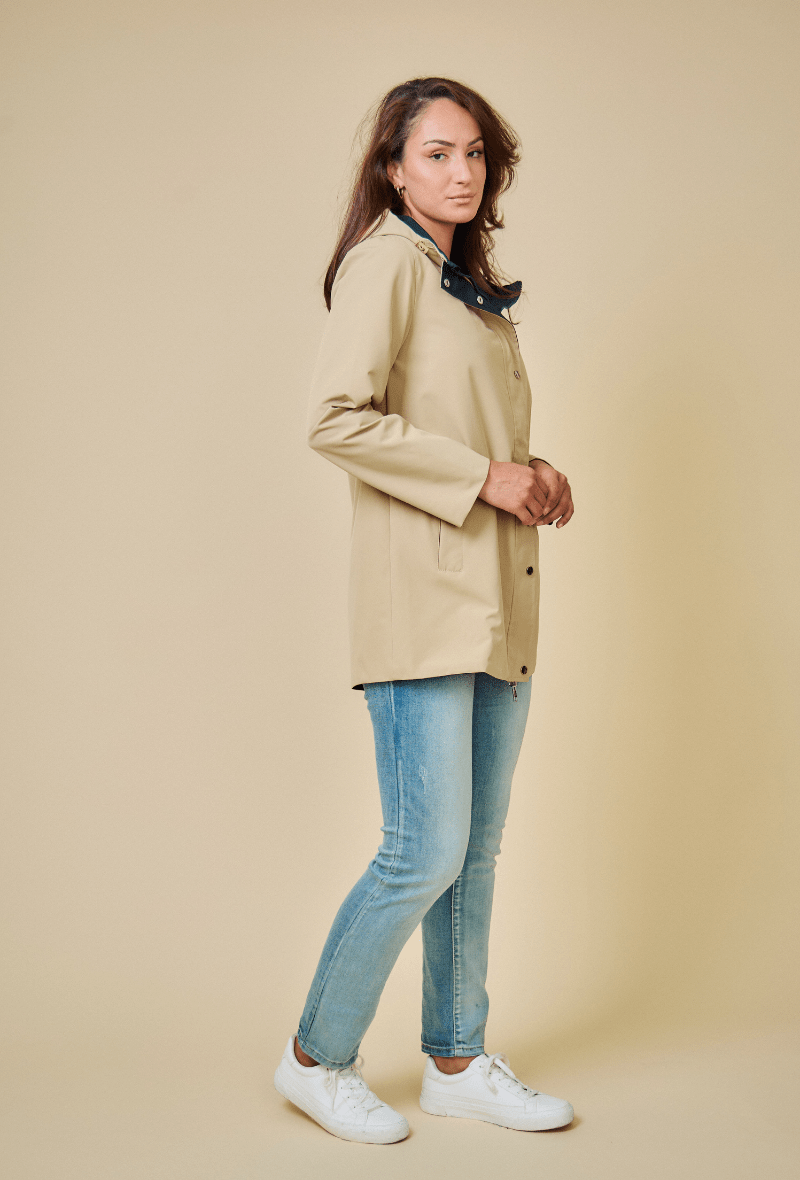 TOM - Parka Beige - Escandelle (Vue de profil droit)