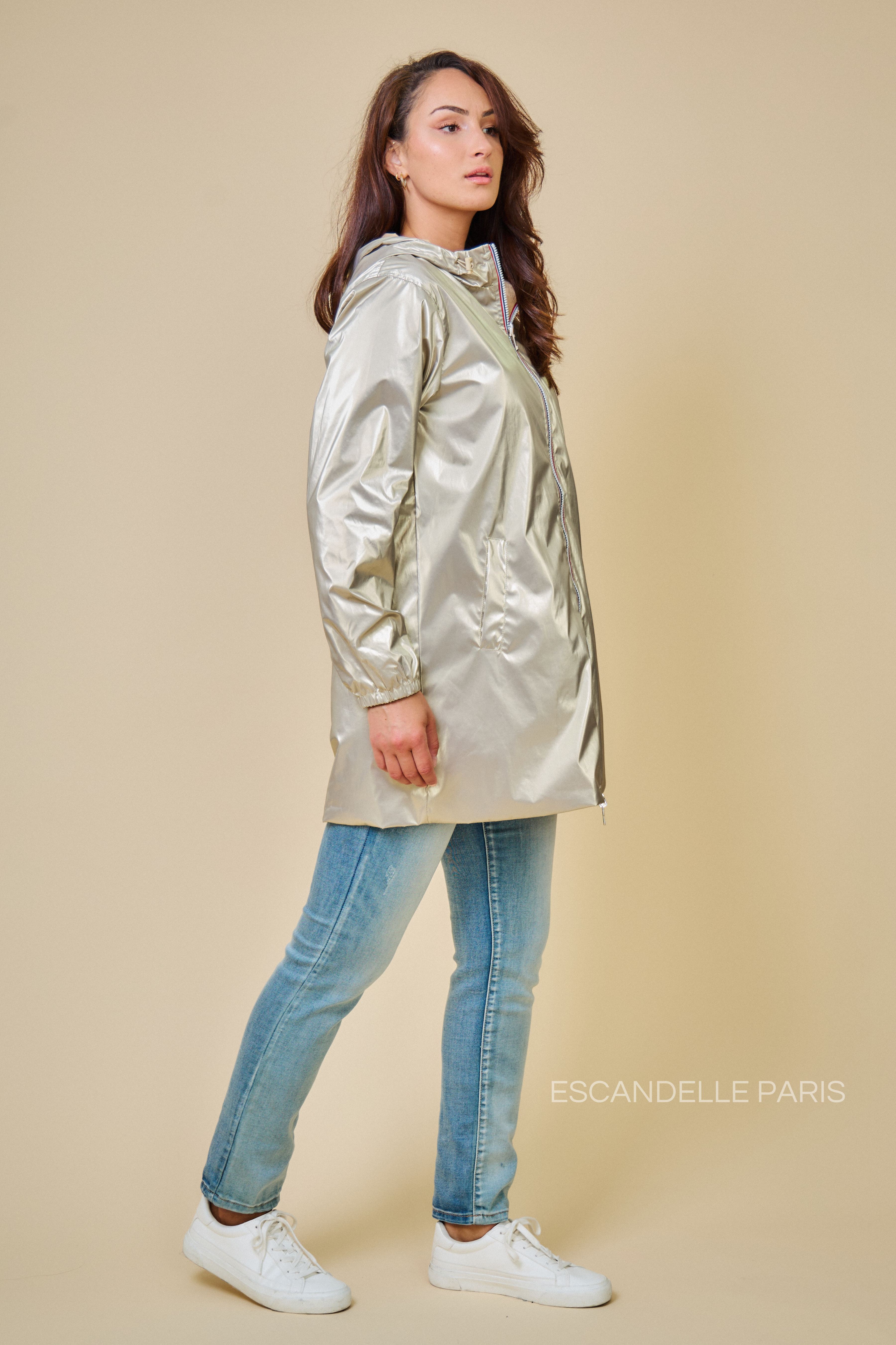 PARIS - Parka impermeable y reversible de longitud media