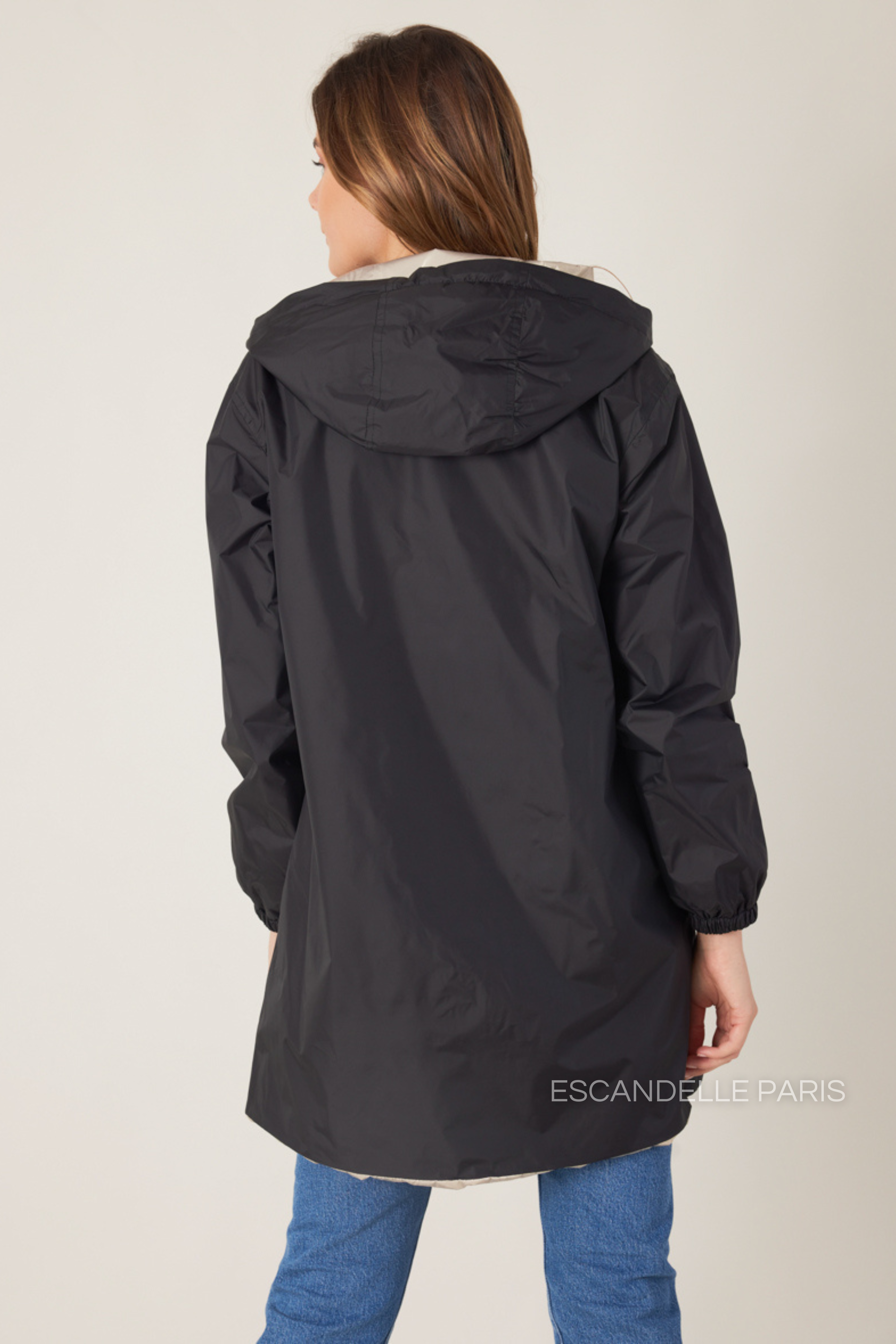 PARIS - Parka impermeable y reversible de longitud media