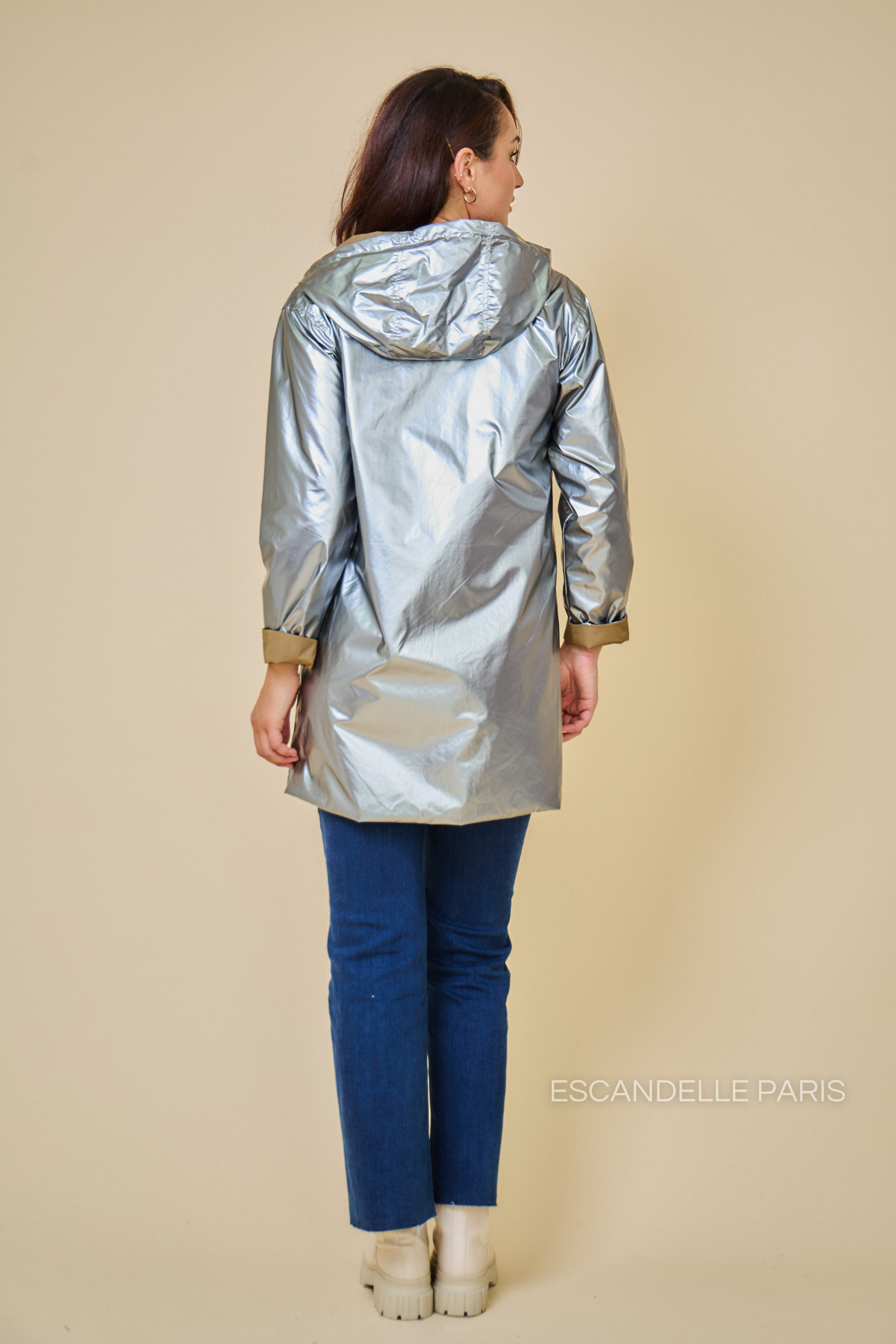 JUNE - Parka Mi- longue Réversible unie