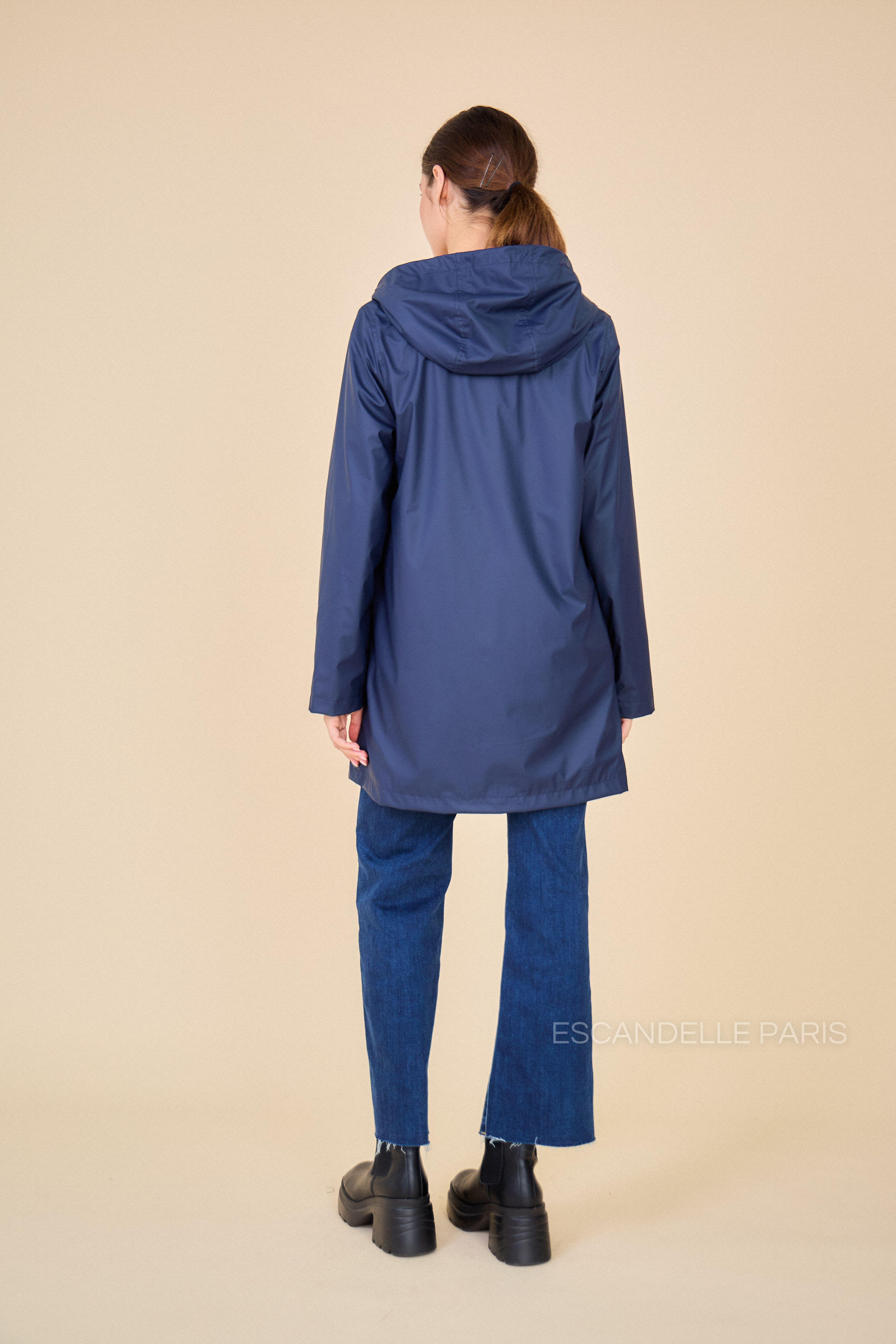 Coupe vent SILOÉ mi-long doublure polaire marine
#couleur_marine