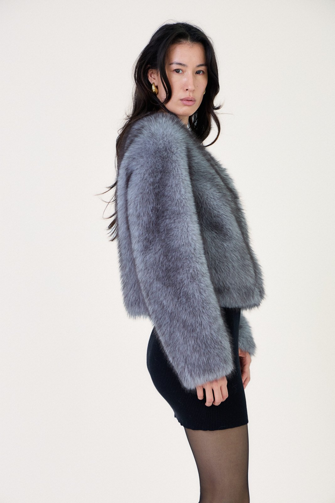 LILITH - Manteau Gris - Escandelle (Vue de profil droit)
#couleur_gris