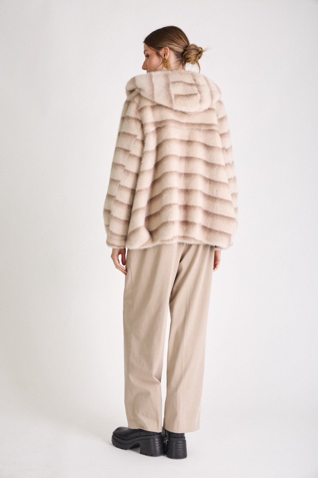 MIRABELLE - Manteau Écru - Escandelle (Vue de dos)
#couleur_écru