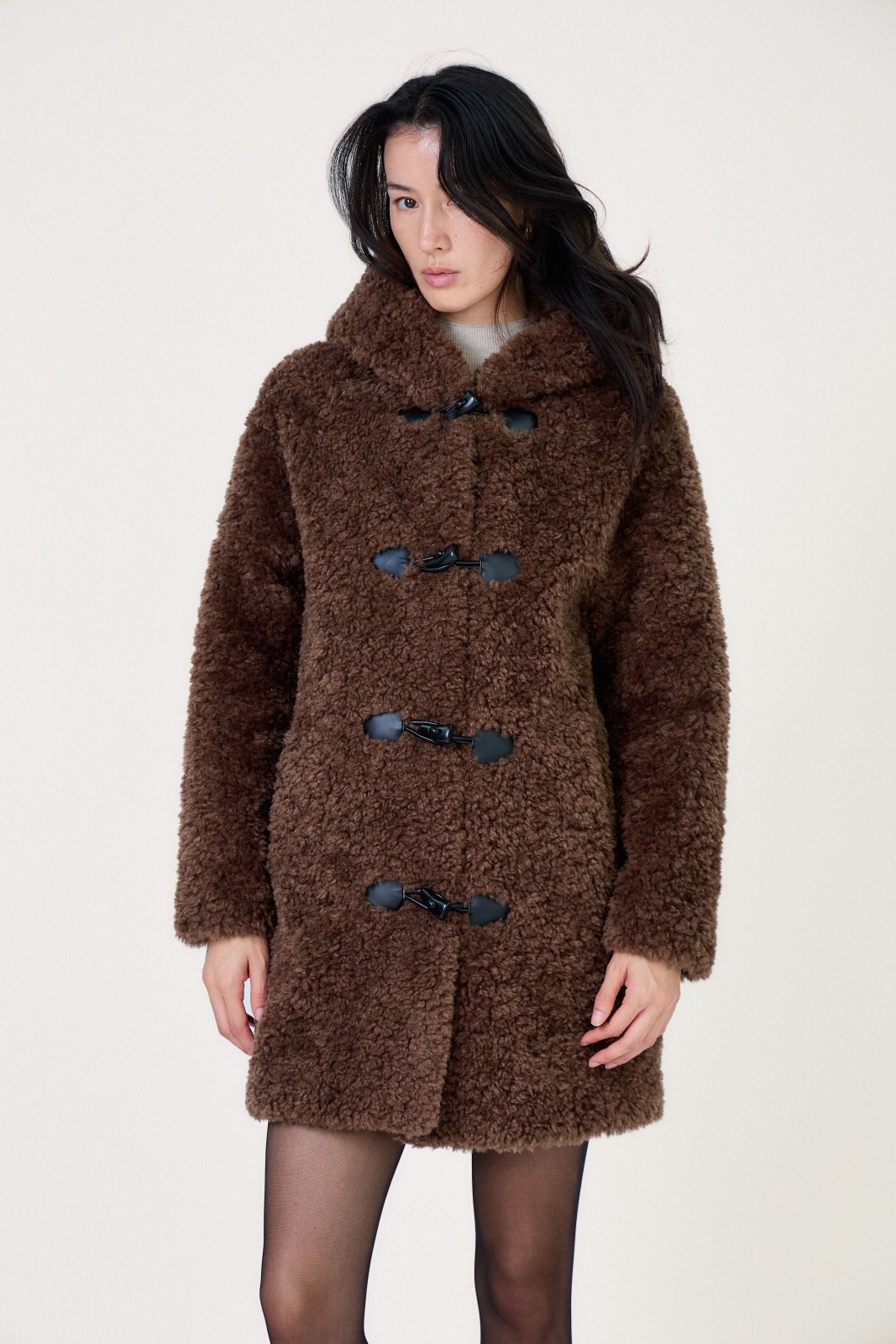 CLOVER - Manteau Choco - Escandelle (Vue de face - portrait)
#couleur_choco