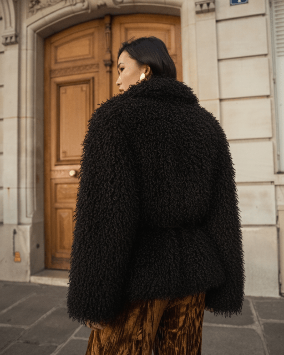 AZURE - Manteau Noir - Escandelle (Vue de dos)