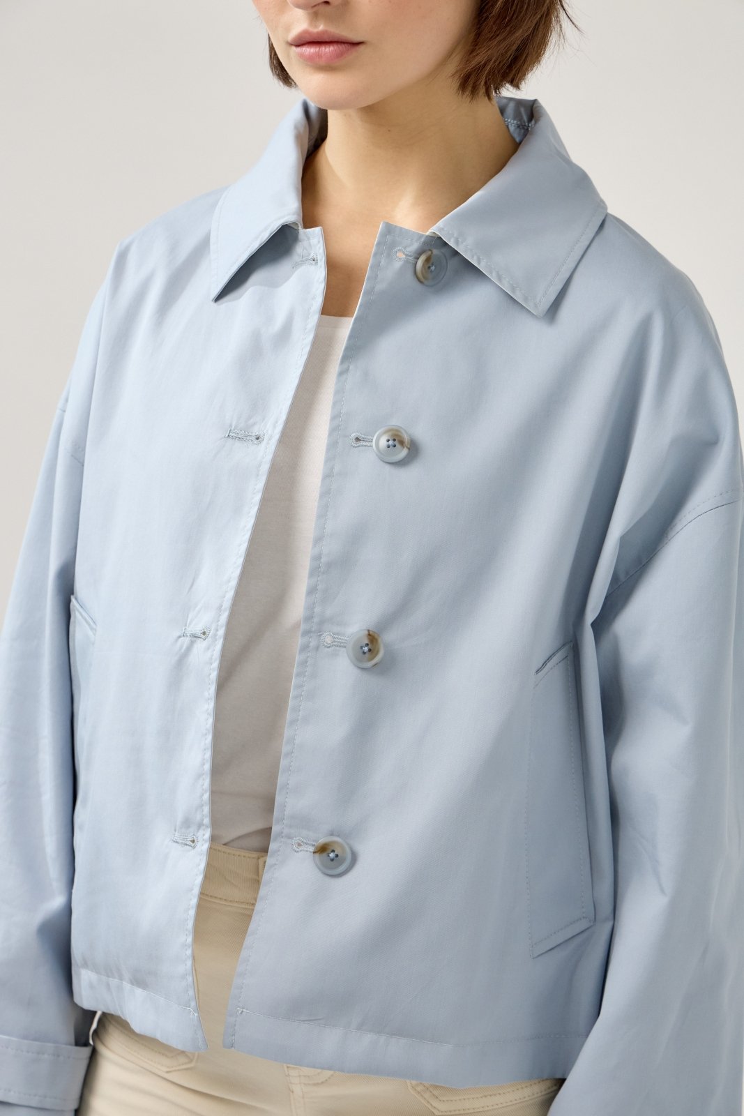 MARINEL - Veste Ciel - Escandelle (Gros plan sur les détails et matières)
#couleur_ciel