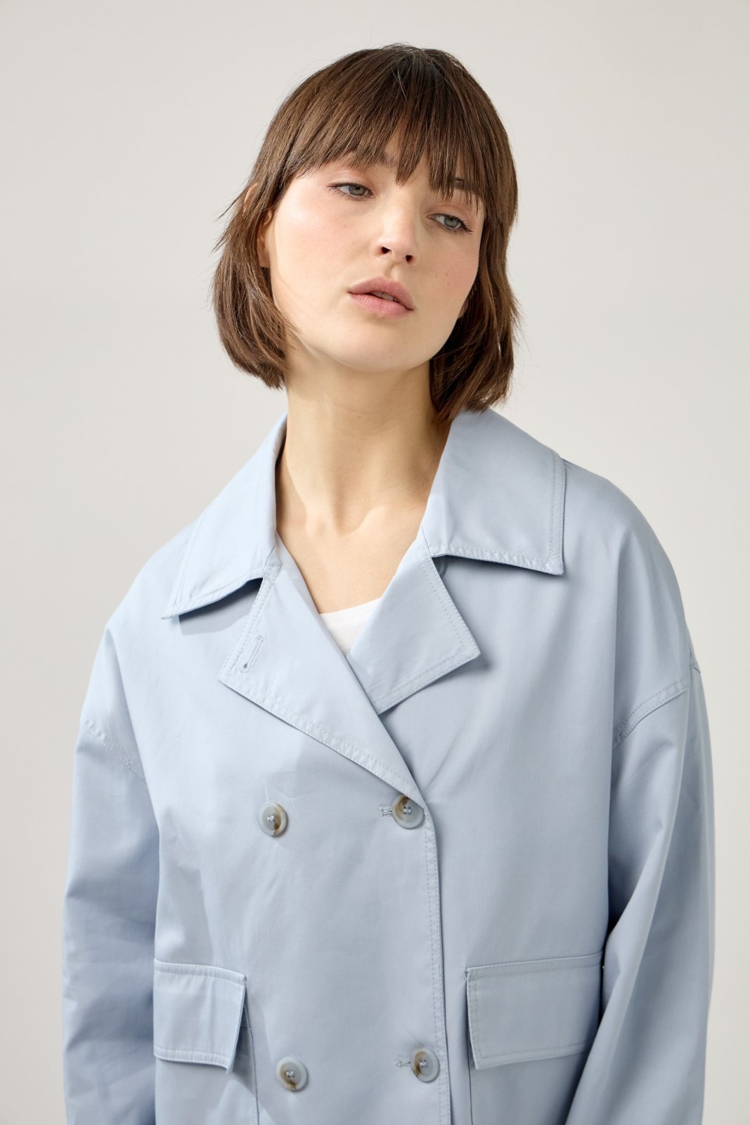 ZORELLE - Veste Ciel - Escandelle (Gros plan sur les détails et matières)
#couleur_ciel