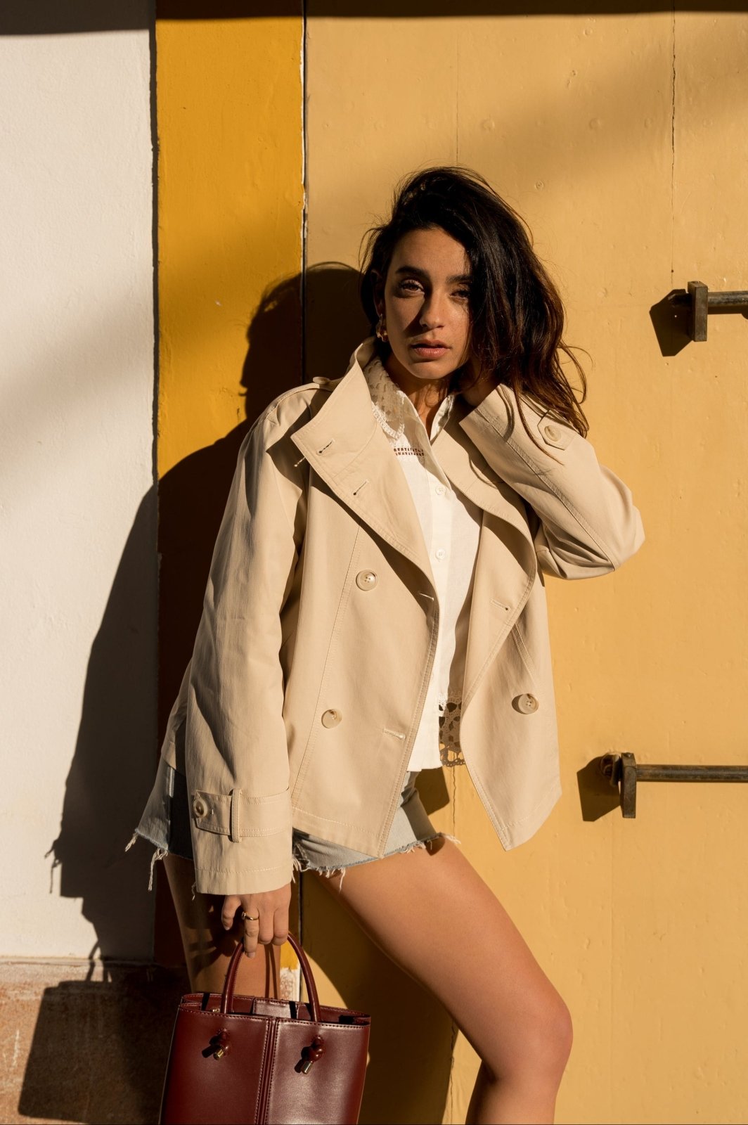 LYNARA - Veste Beige - Escandelle (vue de face)
#couleur_beige