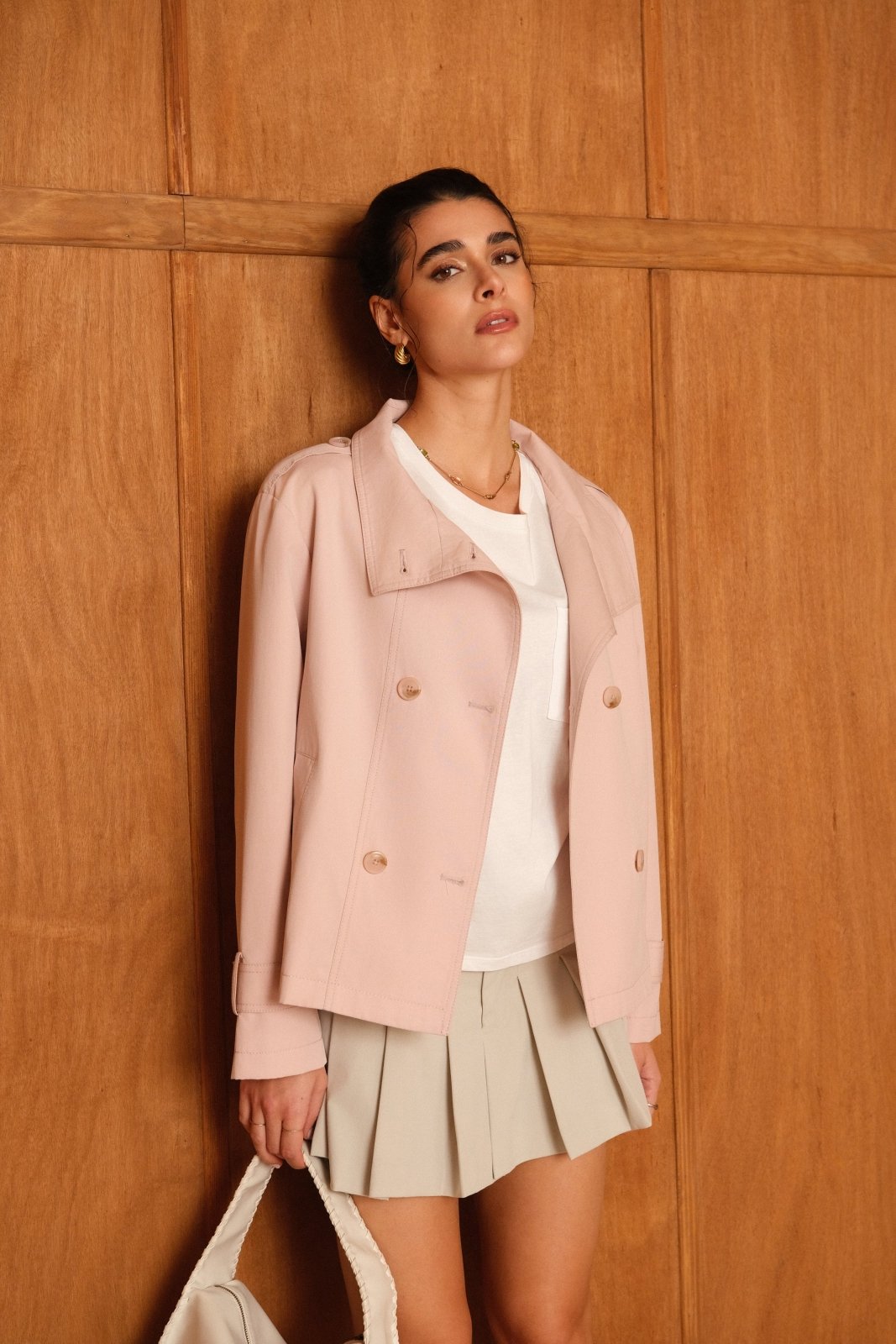 LYNARA - Veste Rose - Escandelle (Vue de face - Portrait)
#couleur_rose