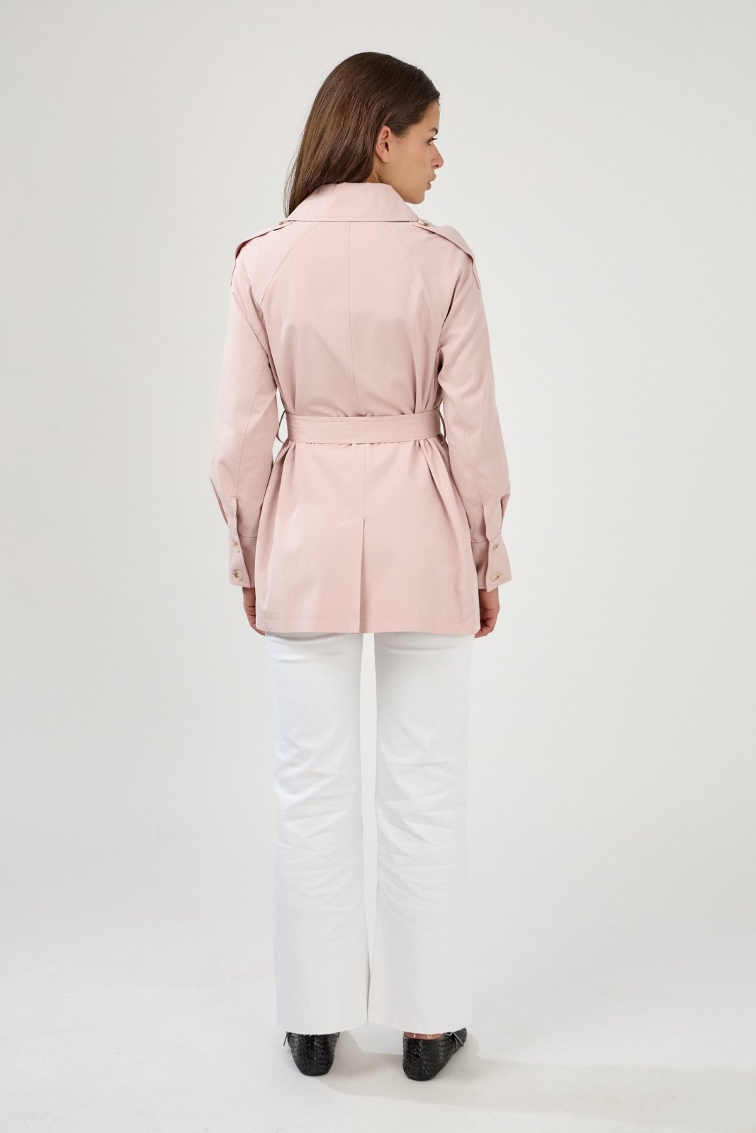 OVELINA - Trench Rose - Escandelle (Vue de dos)
#couleur_rose