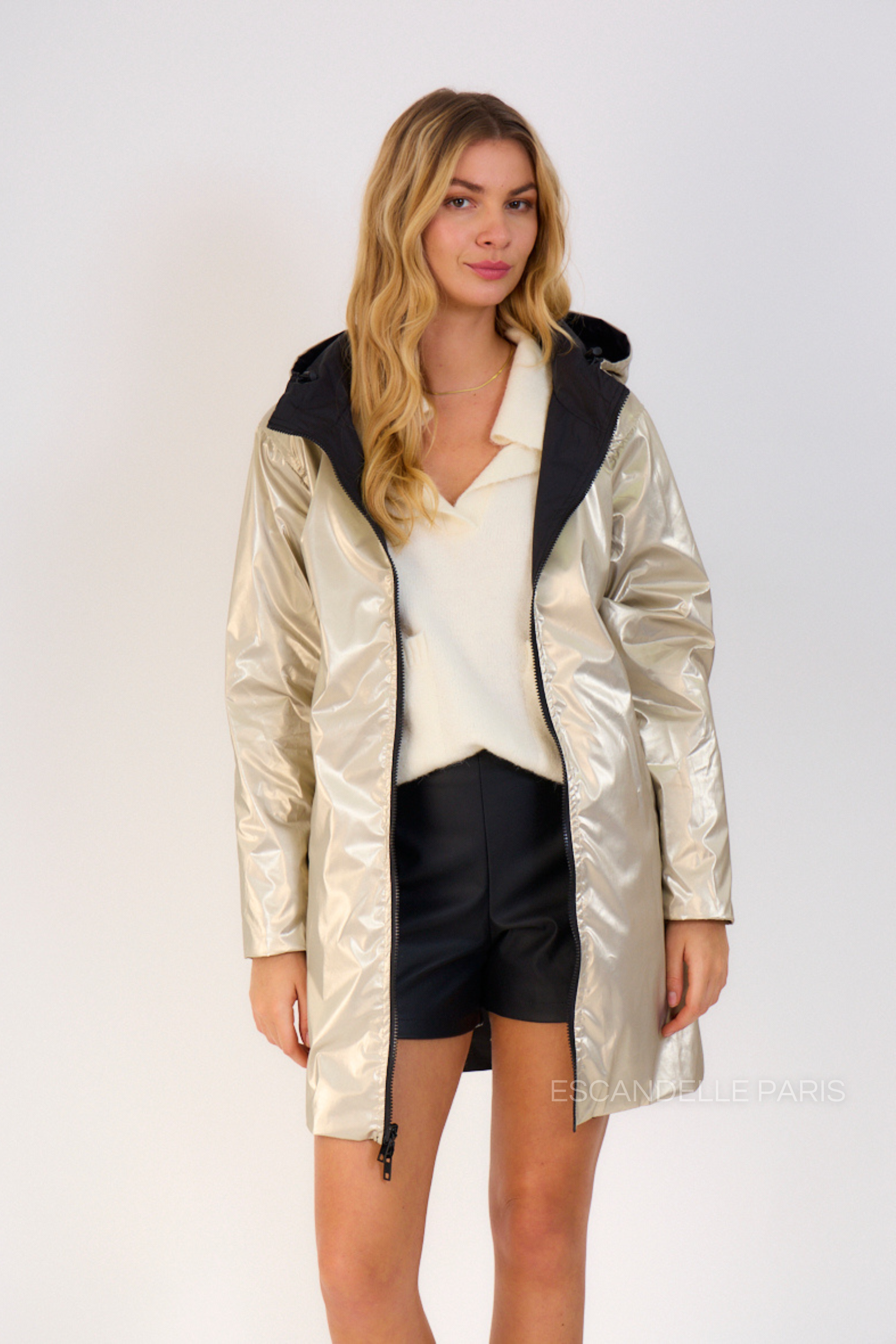 JUNE - Parka Mi- longue Réversible unie