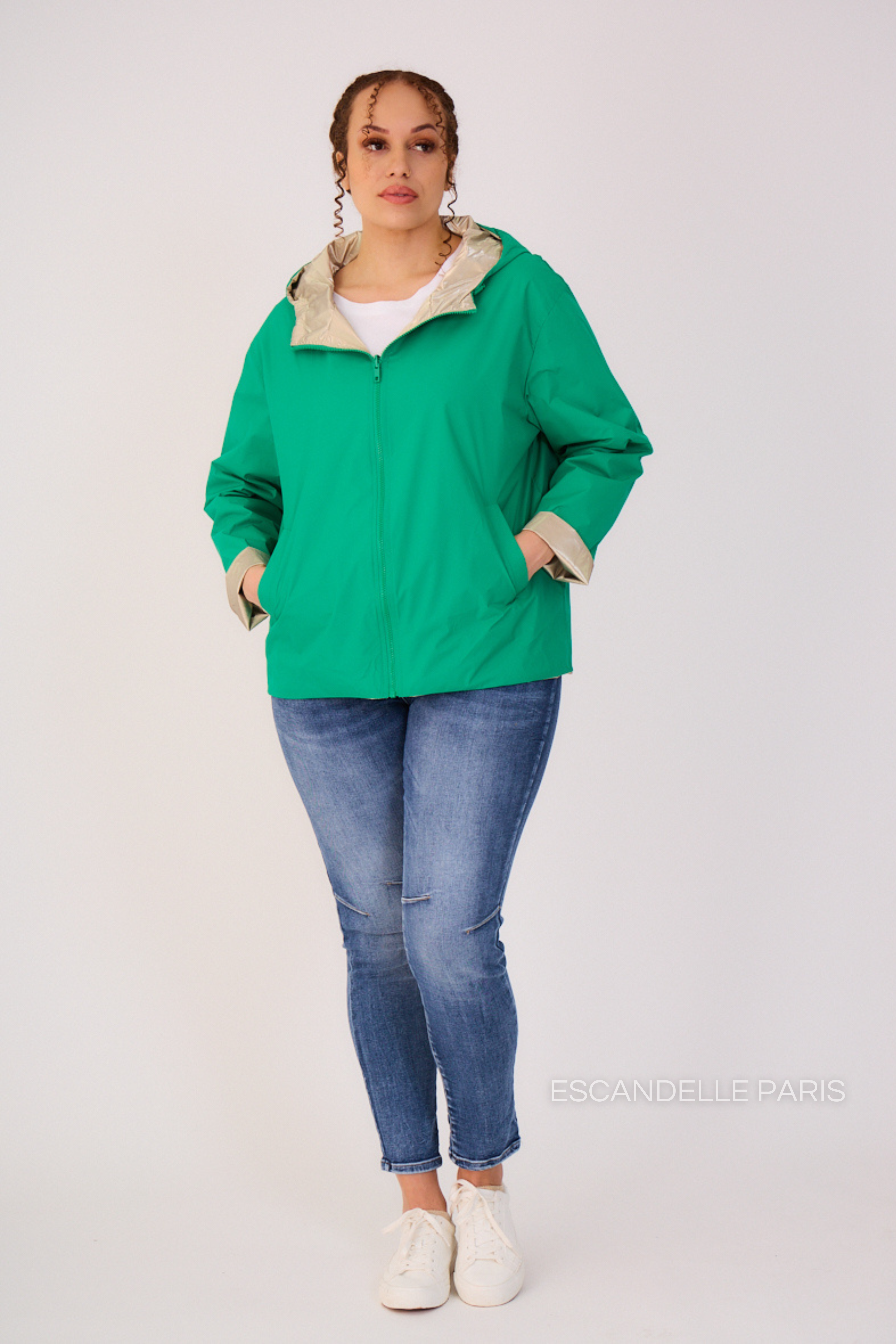 ABRIL - Parka corta reversible