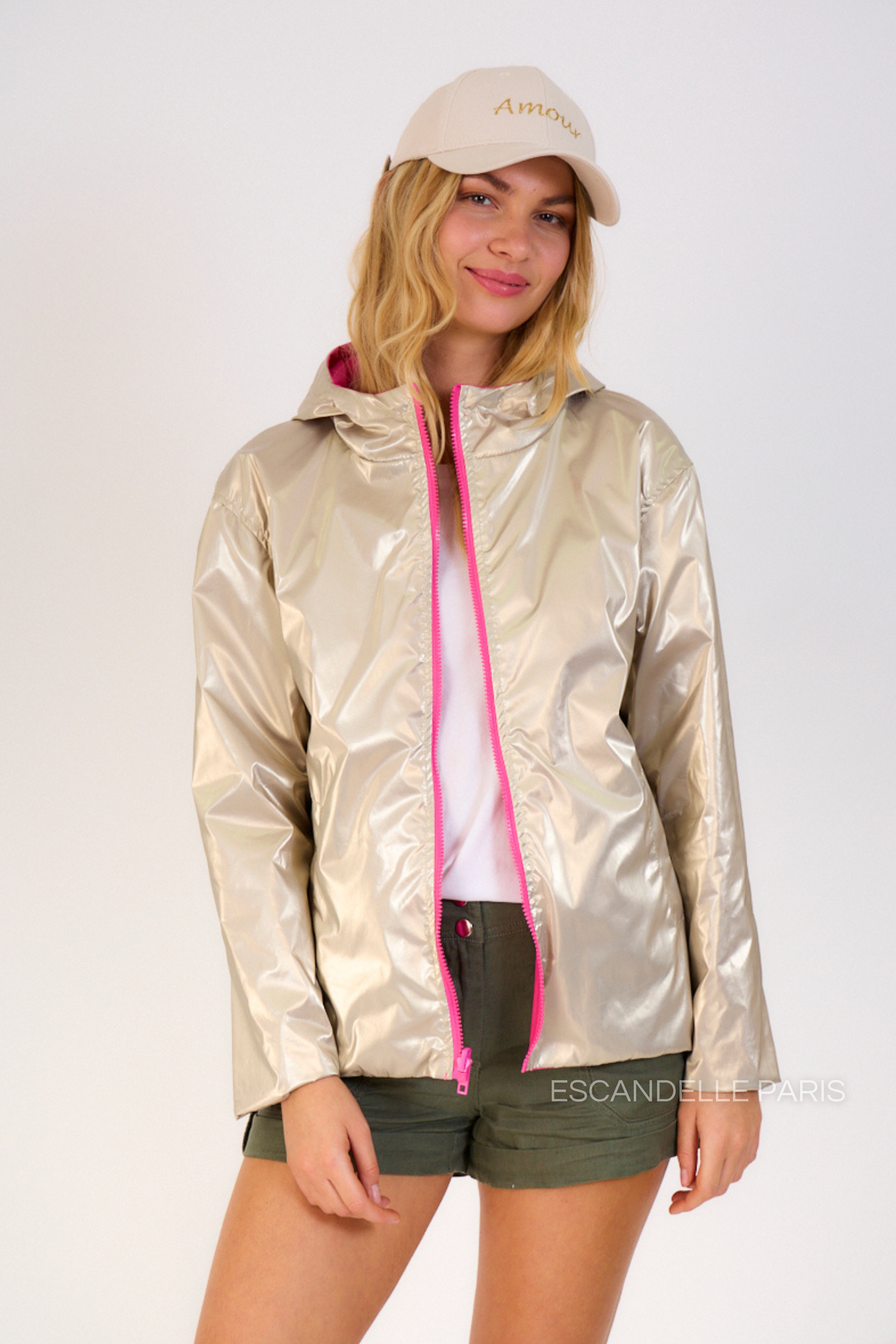 ABRIL - Parka corta reversible