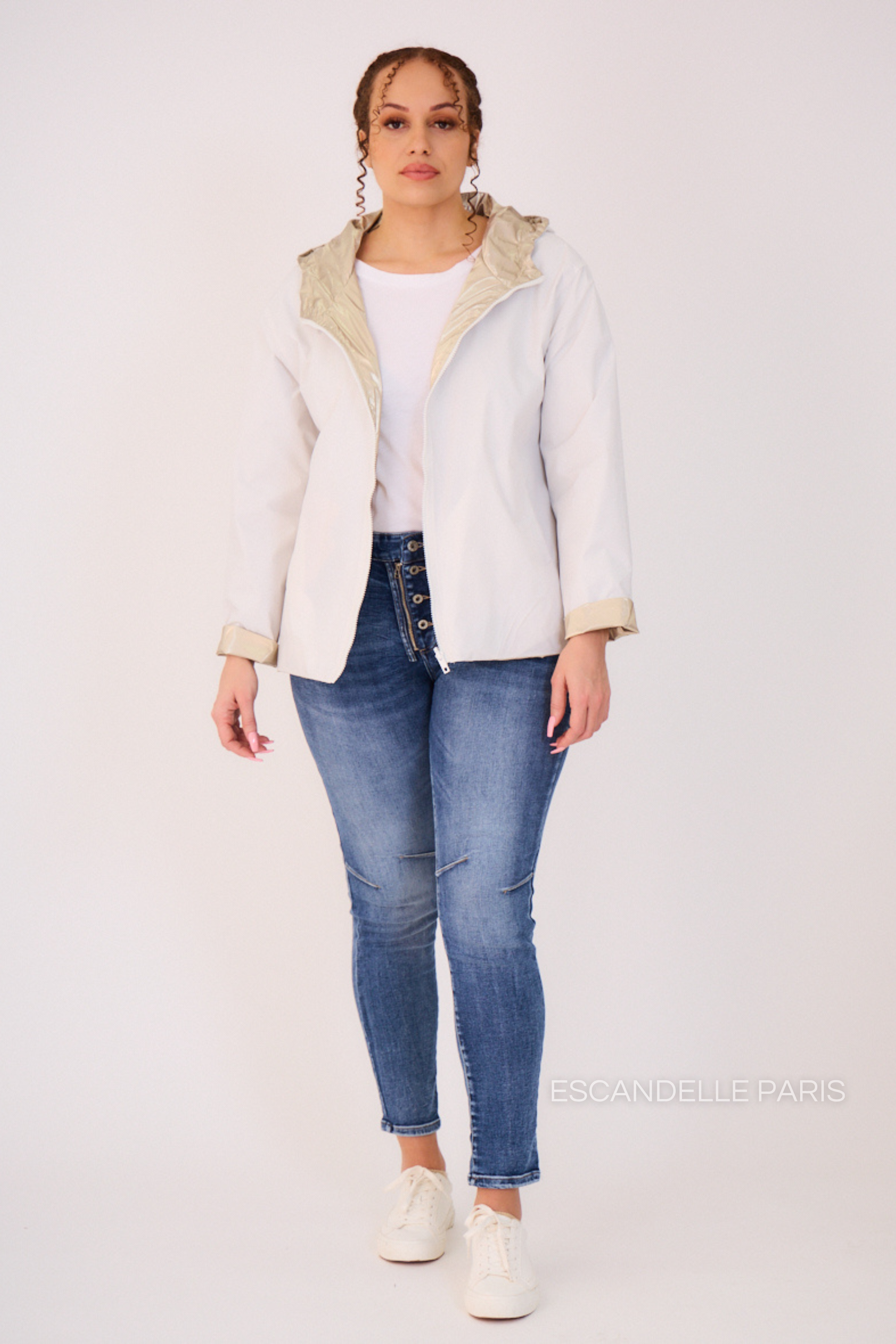 ABRIL - Parka corta reversible
