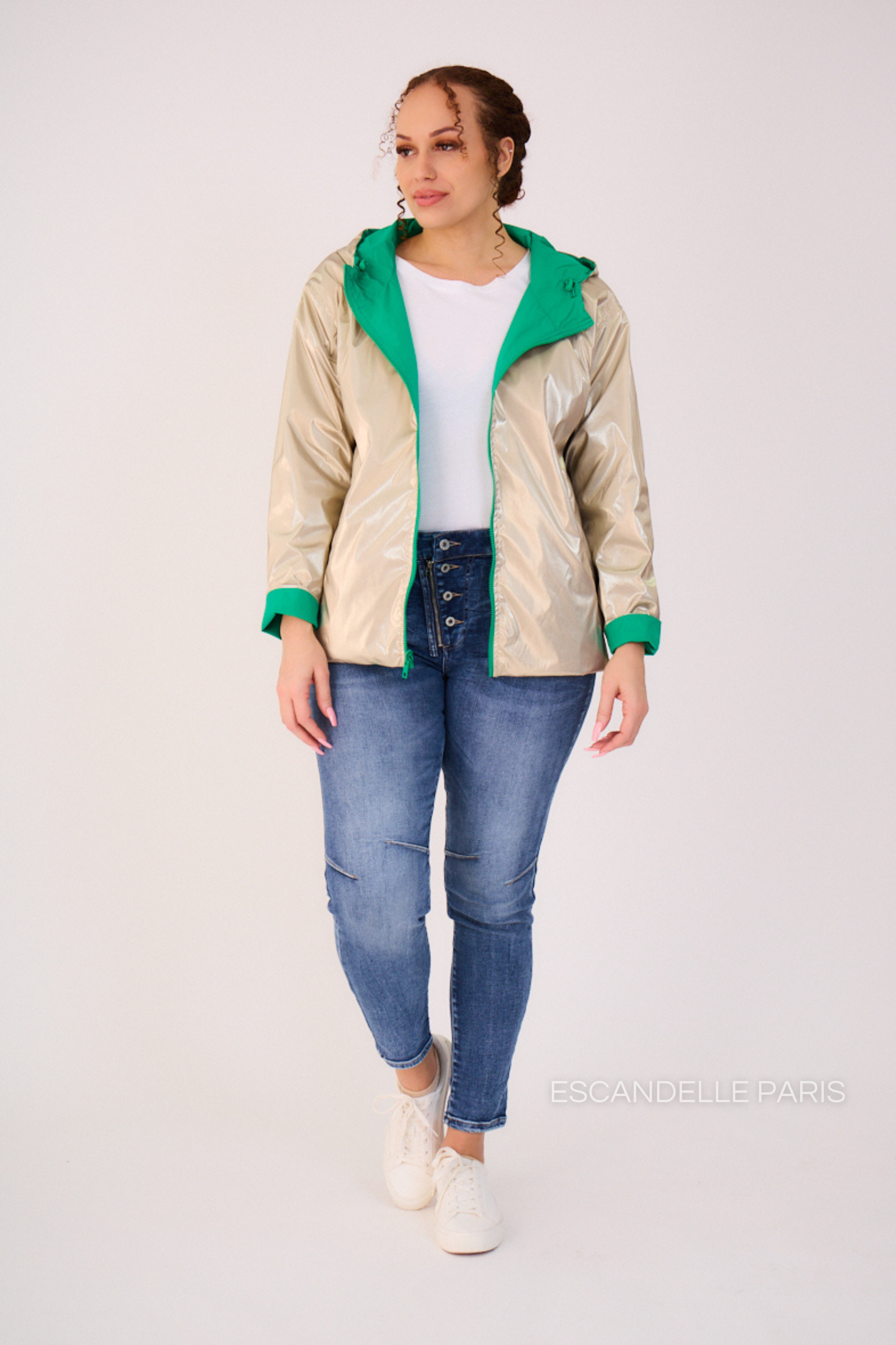 ABRIL - Parka corta reversible