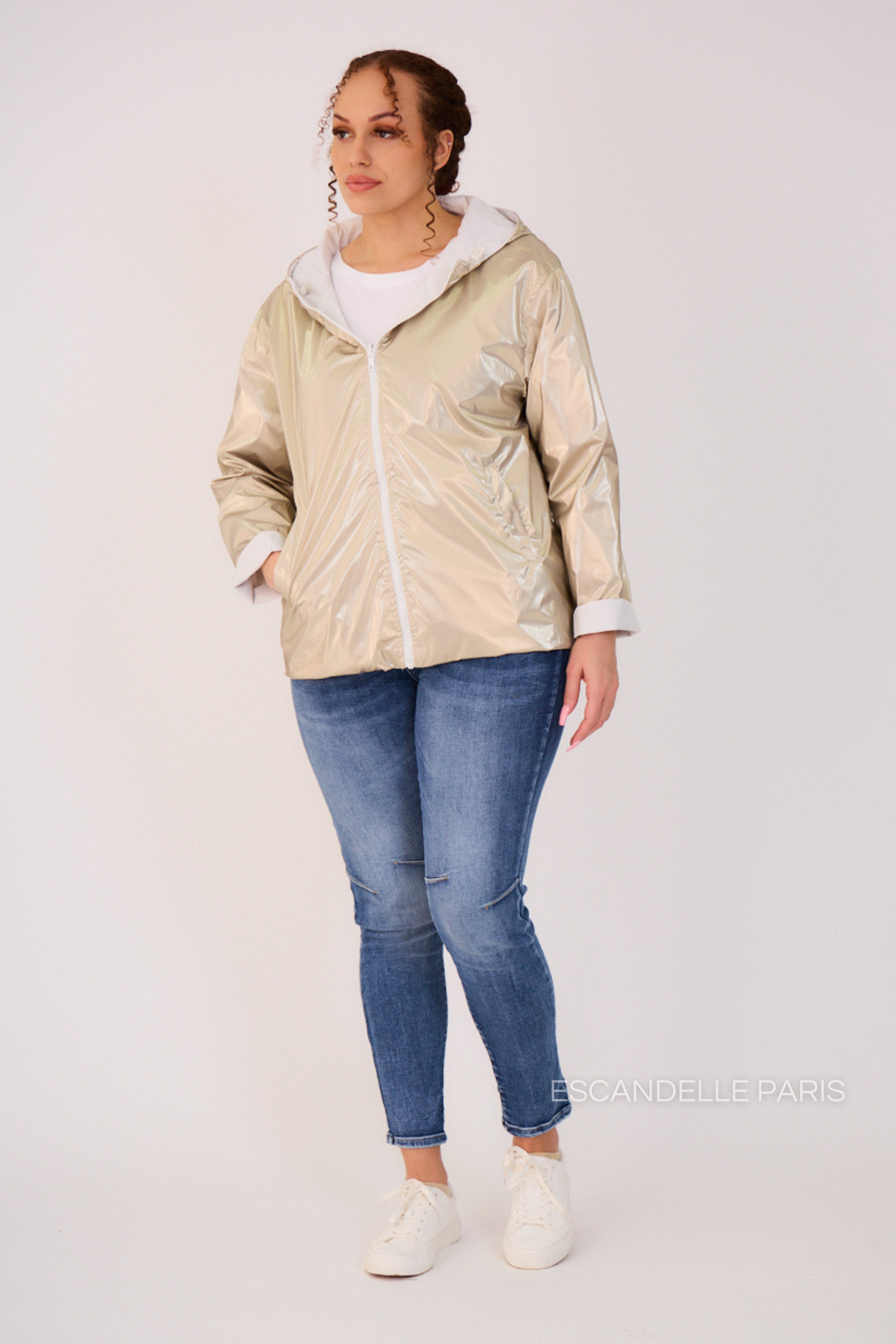 ABRIL - Parka corta reversible