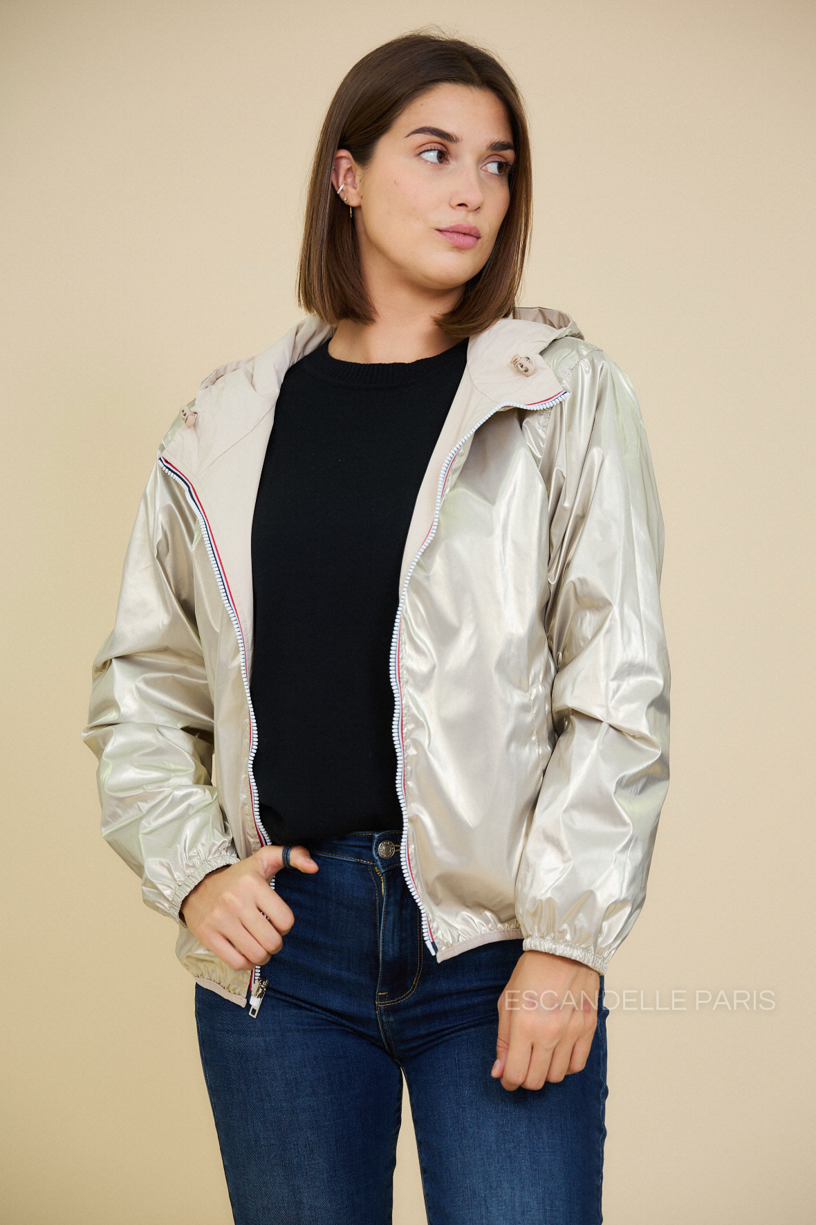 NAÉ - Parka corta impermeable reversible