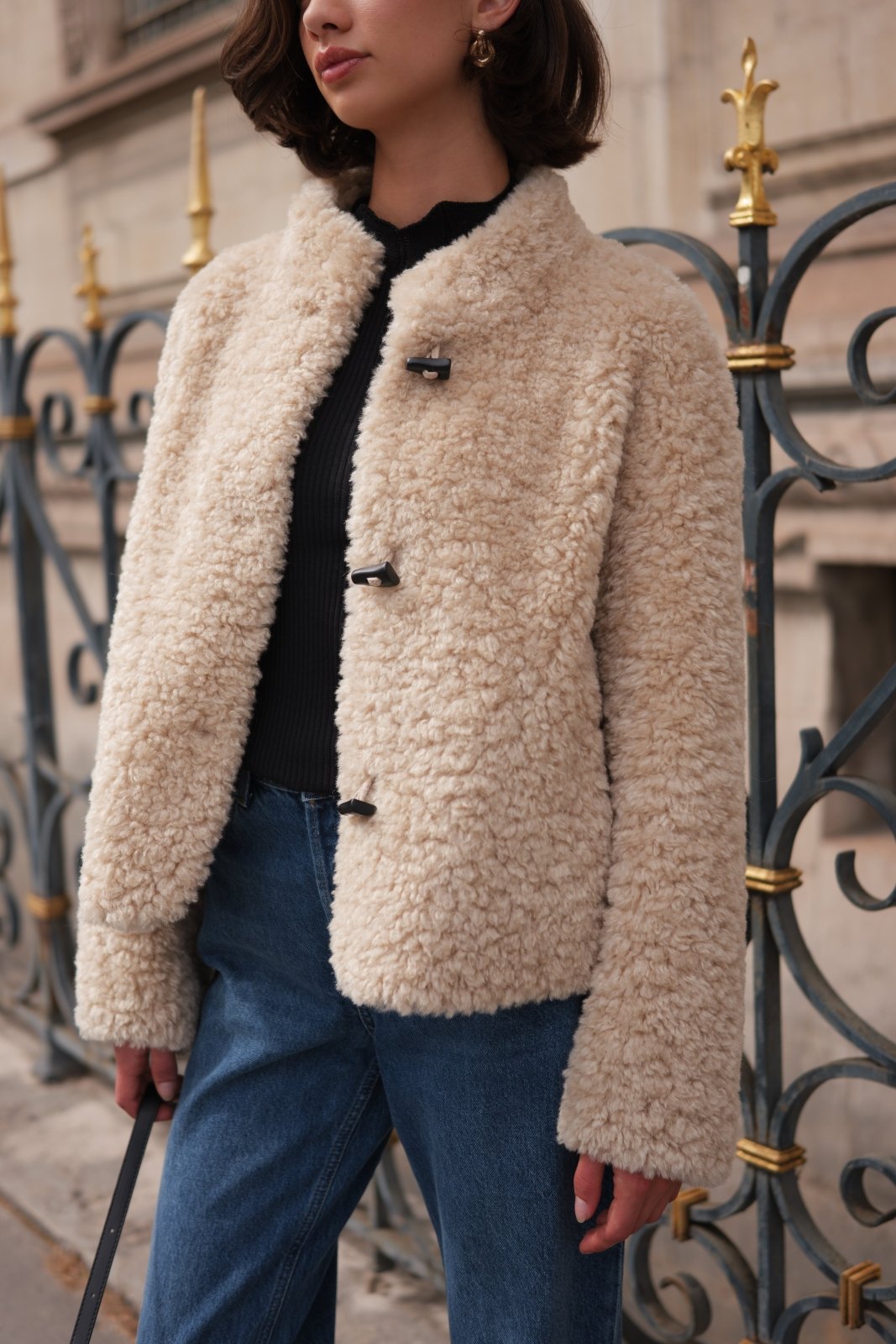 VEGA - Veste Beige - Escandelle (Gros plan sur les détails et matières)
#couleur_beige