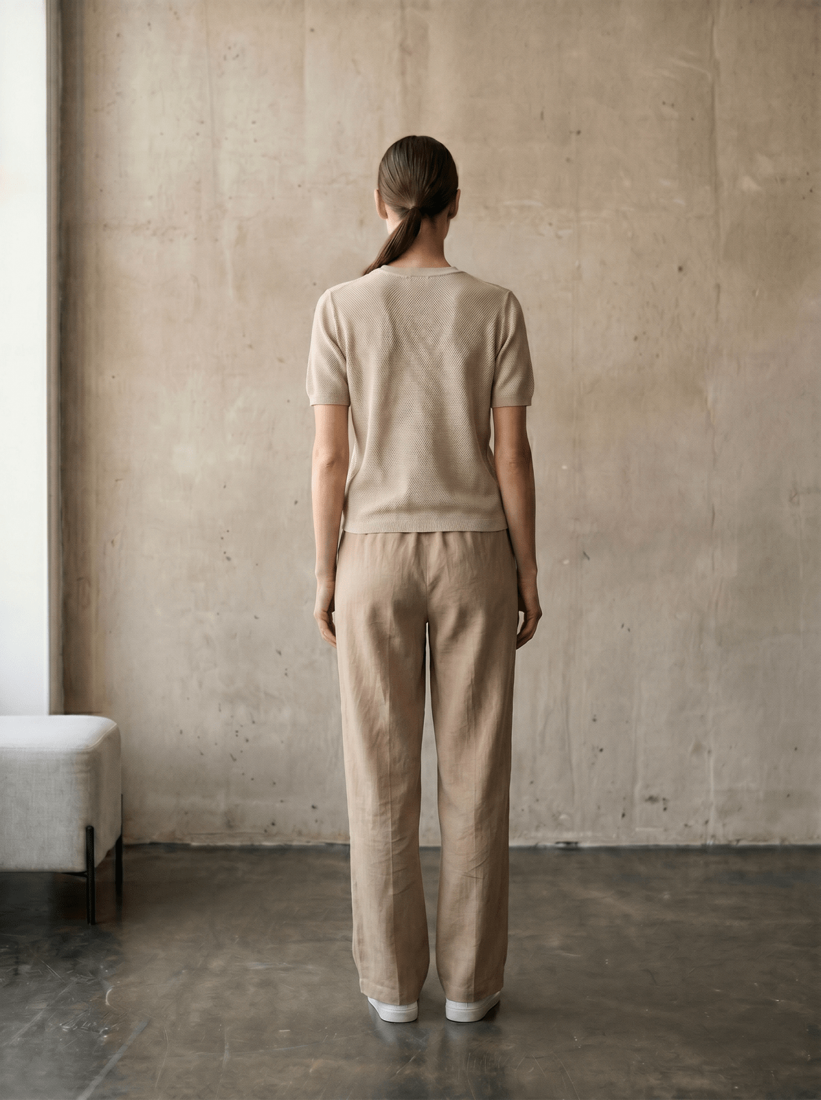 CORINNE - Pantalon Taupe - EscandelleParis