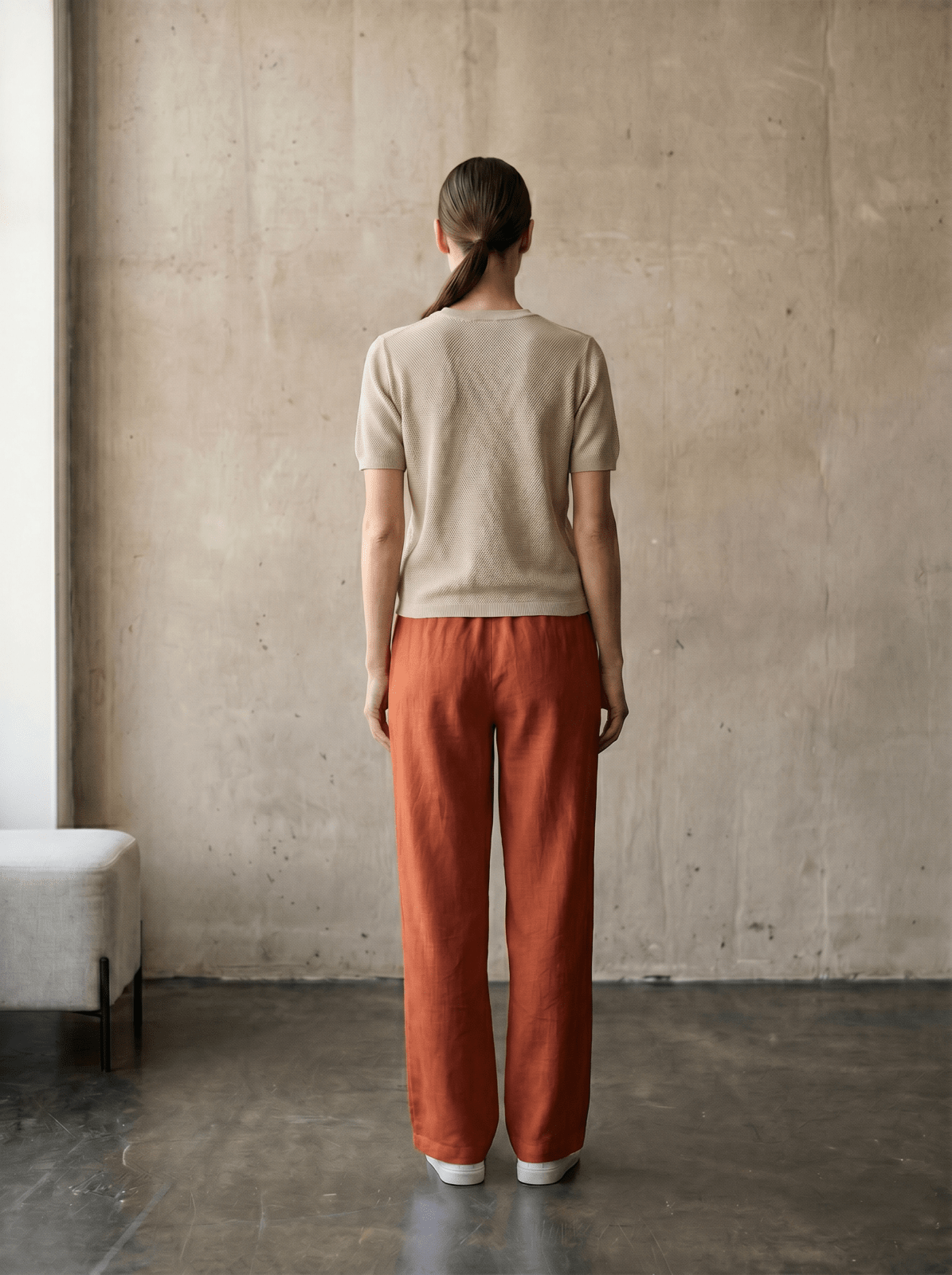 CORINNE - Pantalon Brique - EscandelleParis