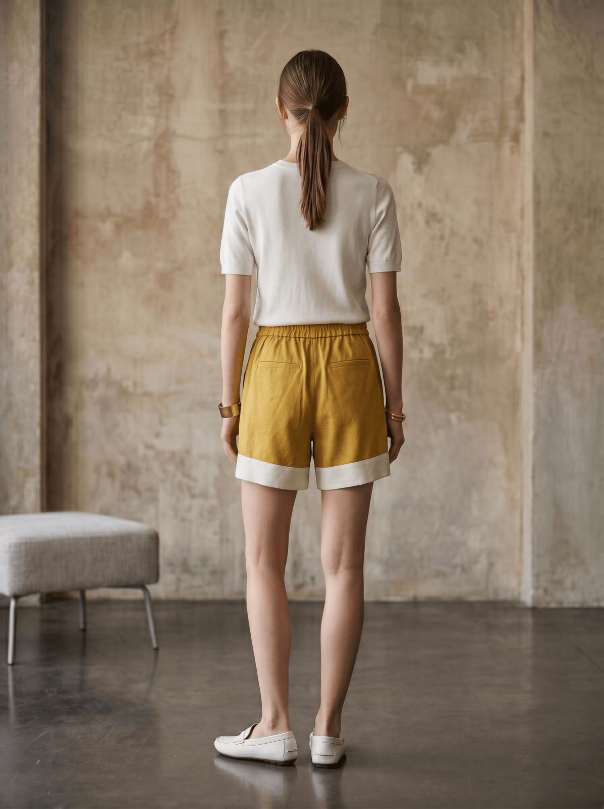 DELPHINE - Short Jaune - EscandelleParis