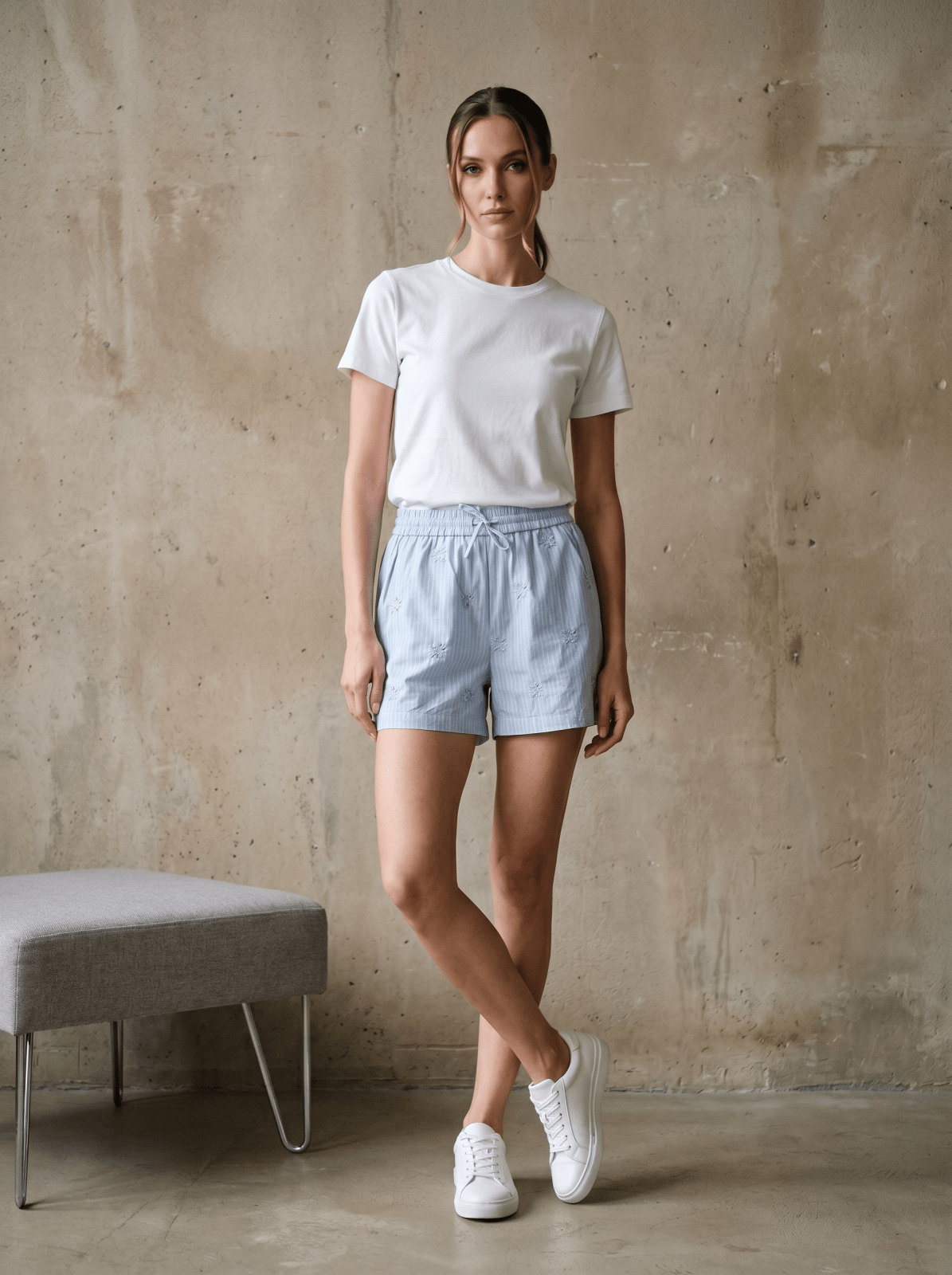 GABRIELLA - Short Bleu - EscandelleParis