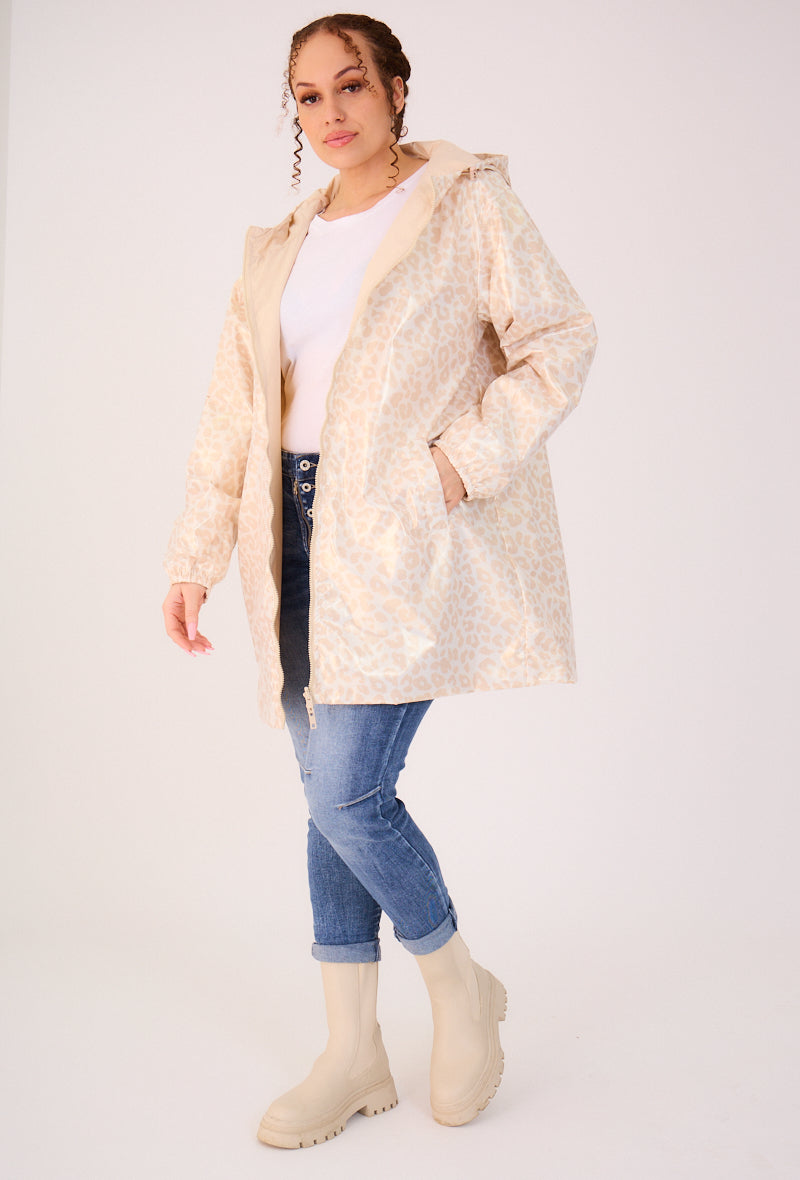 veste écoresponsable femme leopard beige